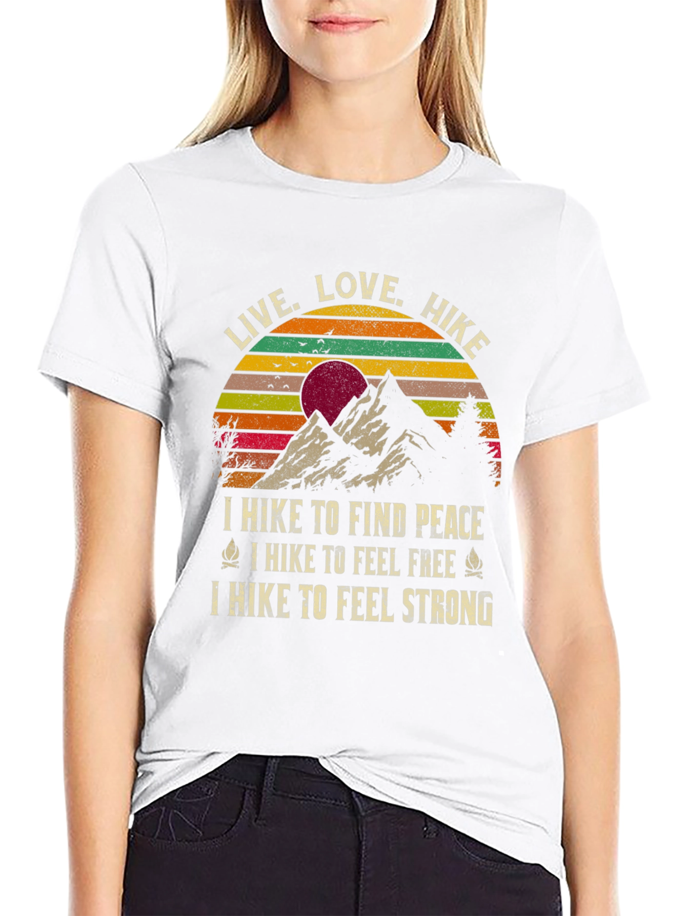 Live Love Hike Graphic Tee - Mountain Adventure T-Shirt