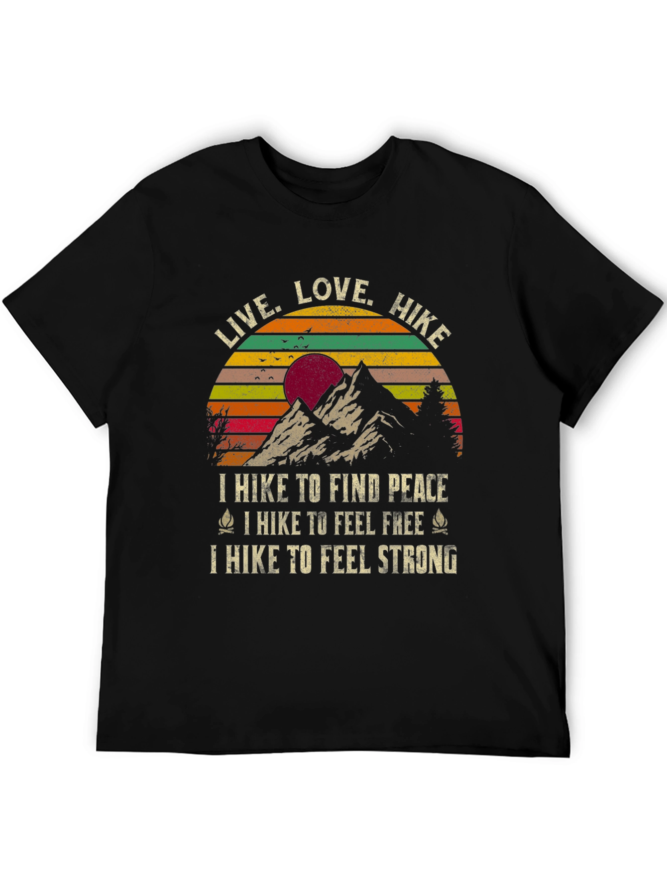 Live Love Hike Graphic Tee - Mountain Adventure T-Shirt