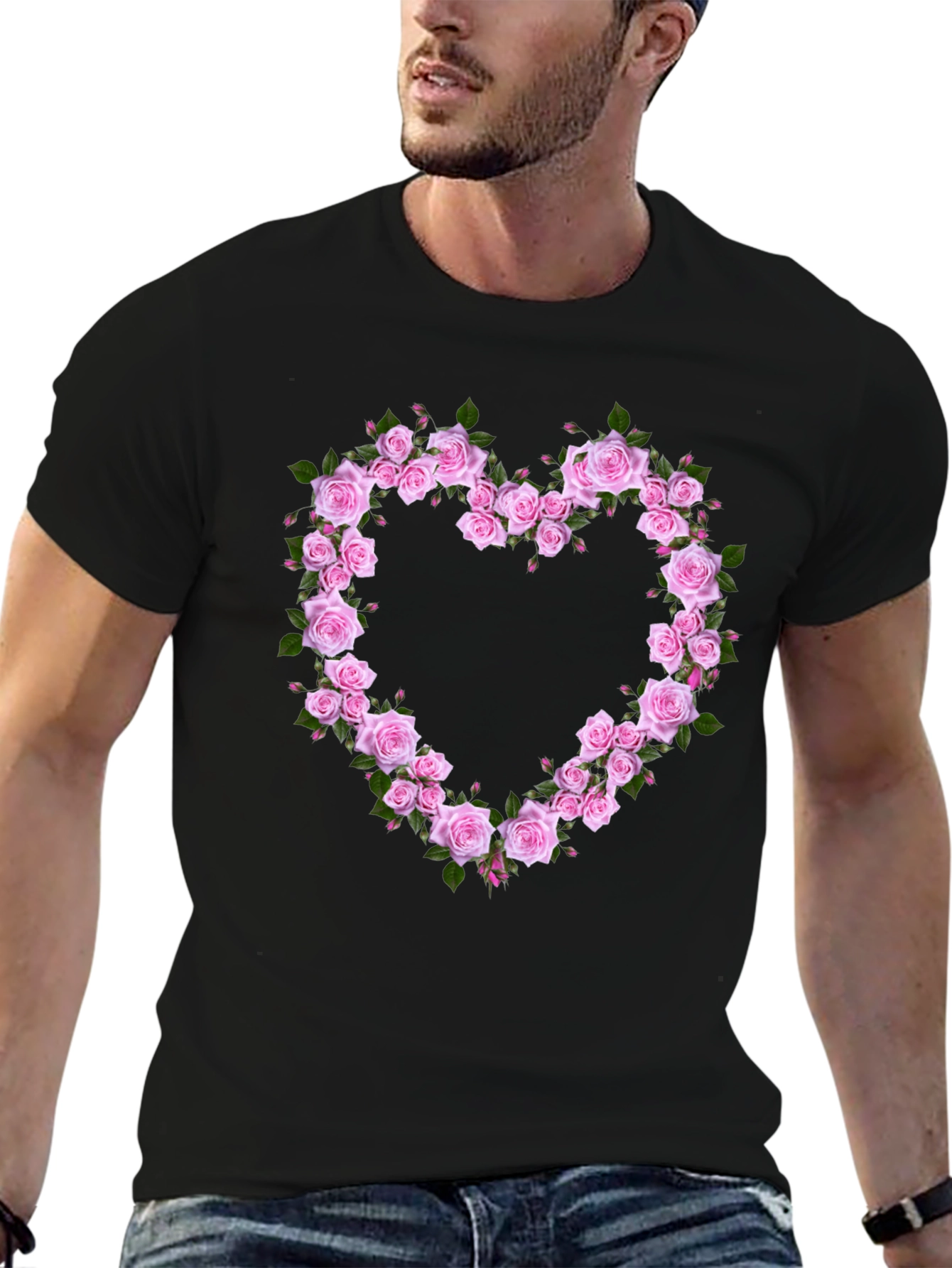 Floral Heart Graphic T-Shirt