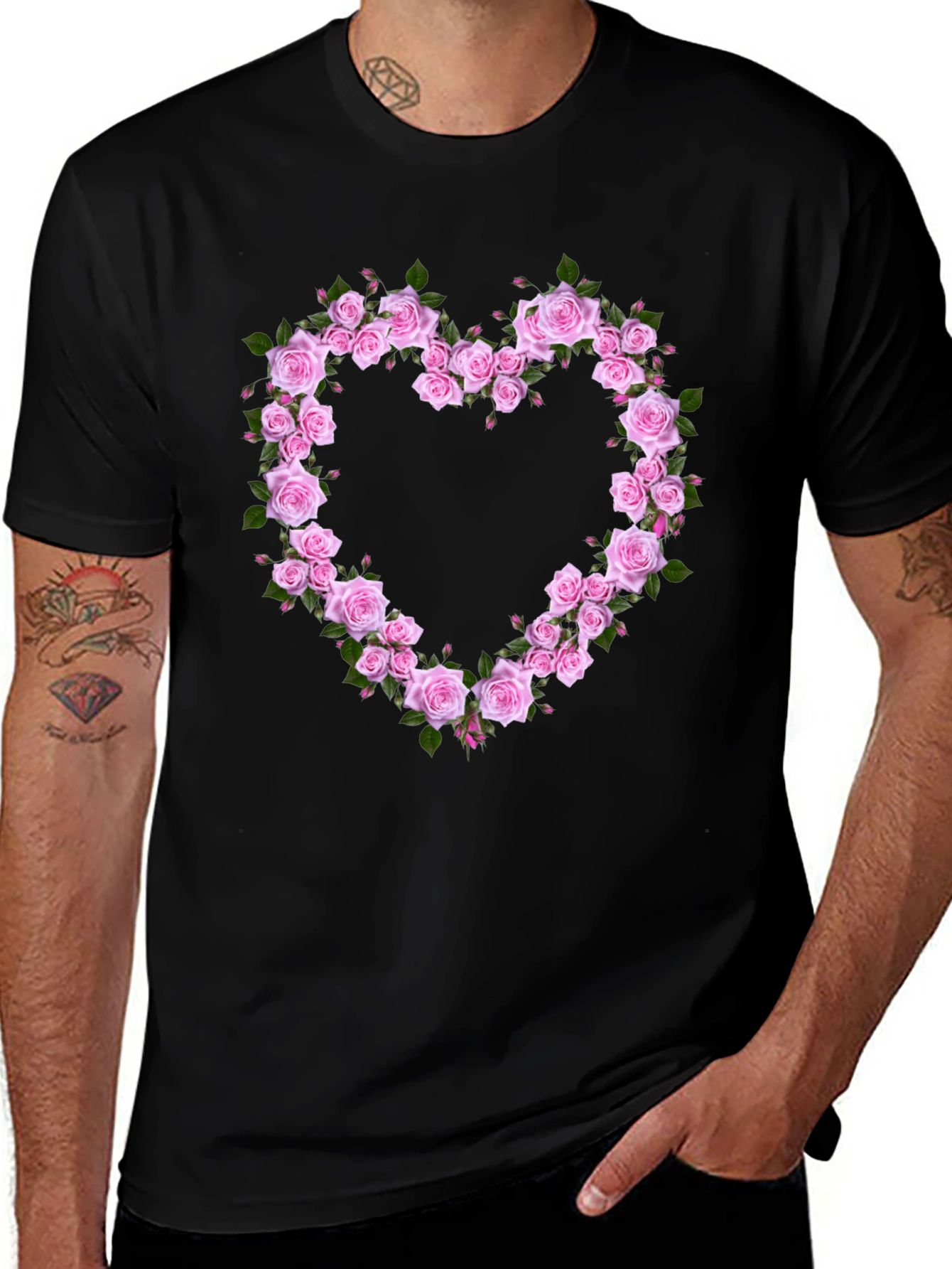 Floral Heart Graphic T-Shirt