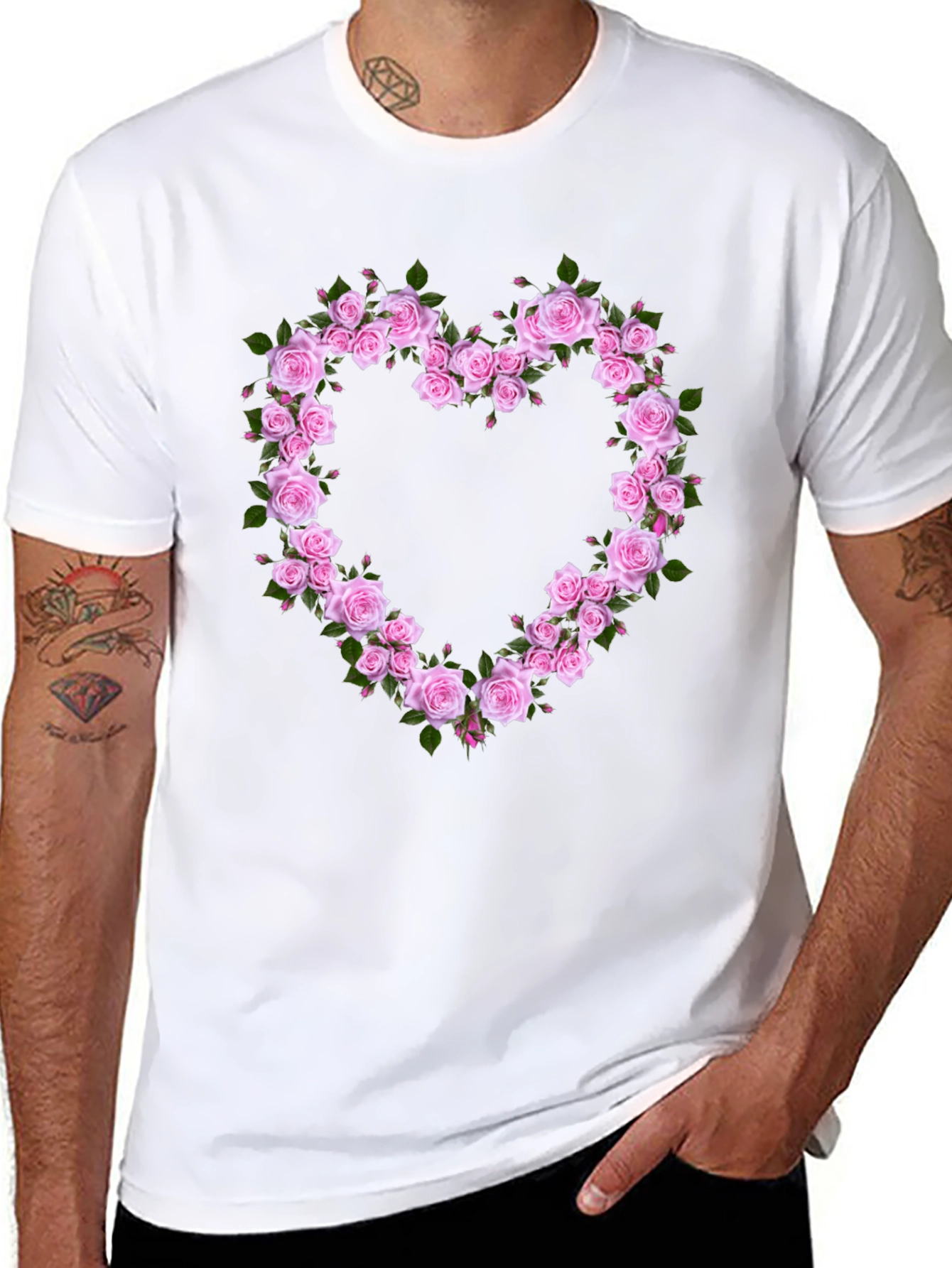 Floral Heart Graphic T-Shirt