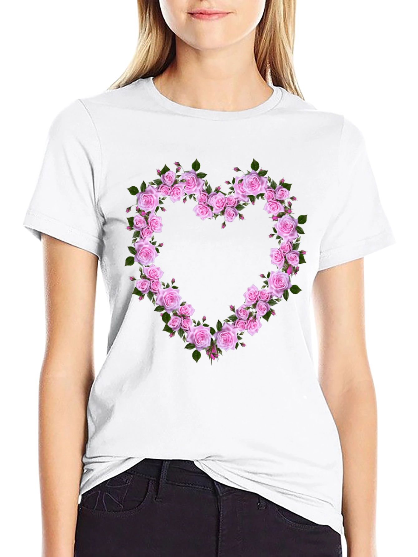 Floral Heart Graphic T-Shirt