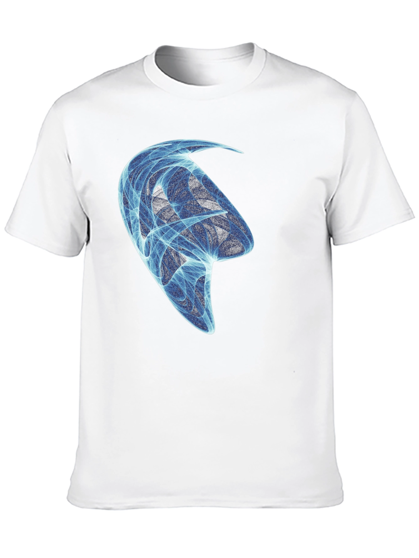 Abstract Blue Design Black T-Shirt