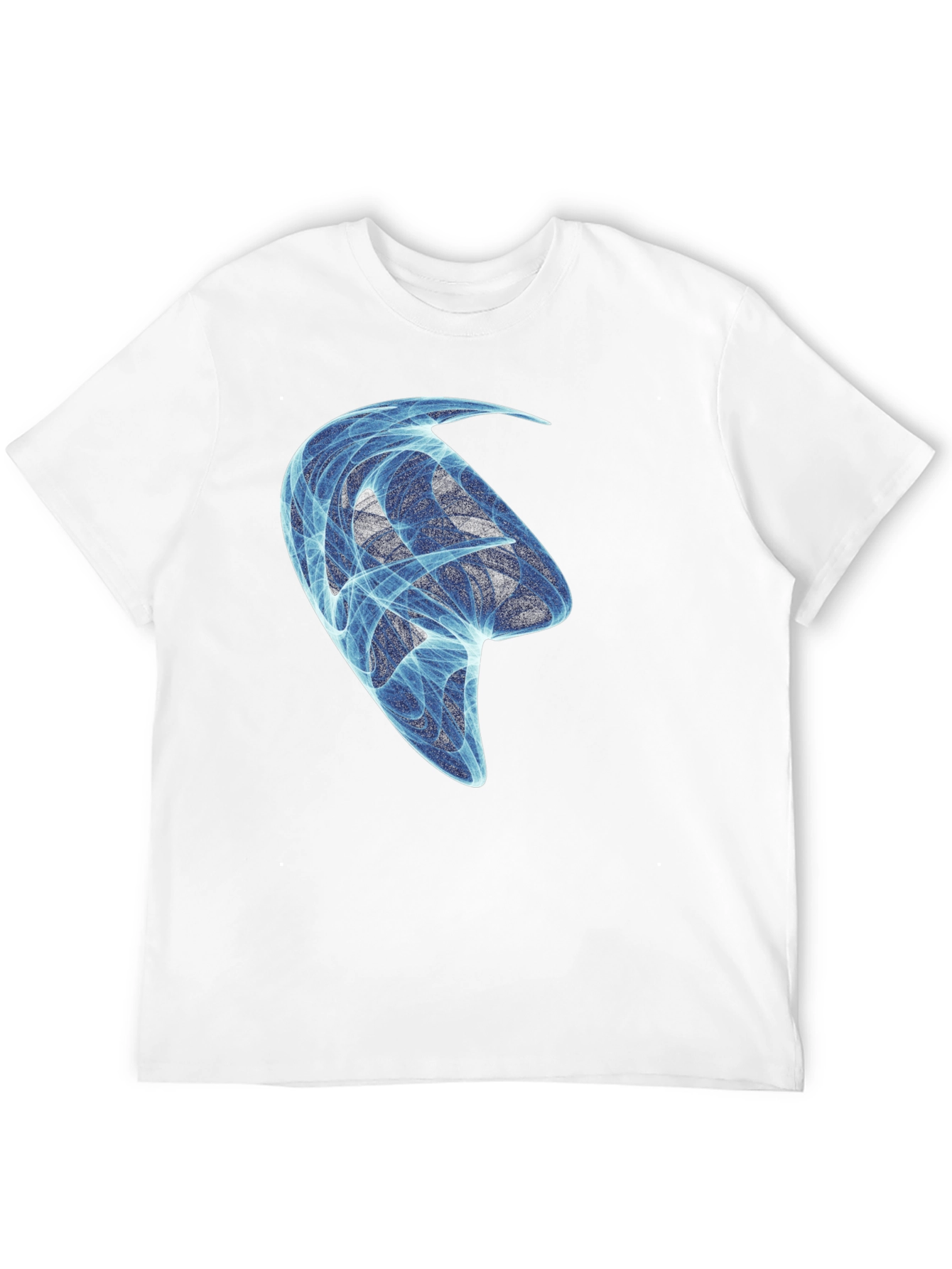 Abstract Blue Design Black T-Shirt