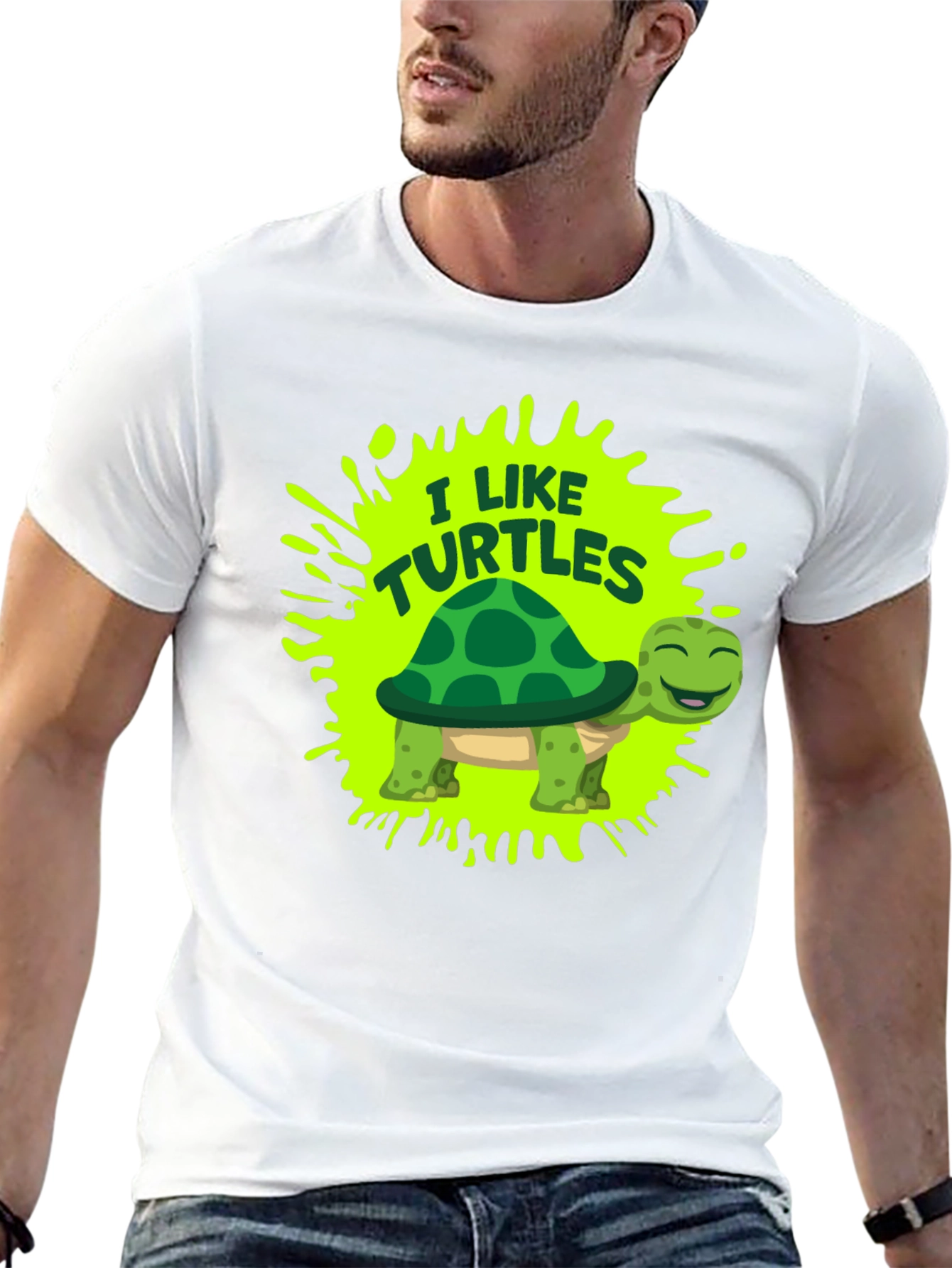 I Like Turtles Graphic Tee - Fun Novelty T-Shirt