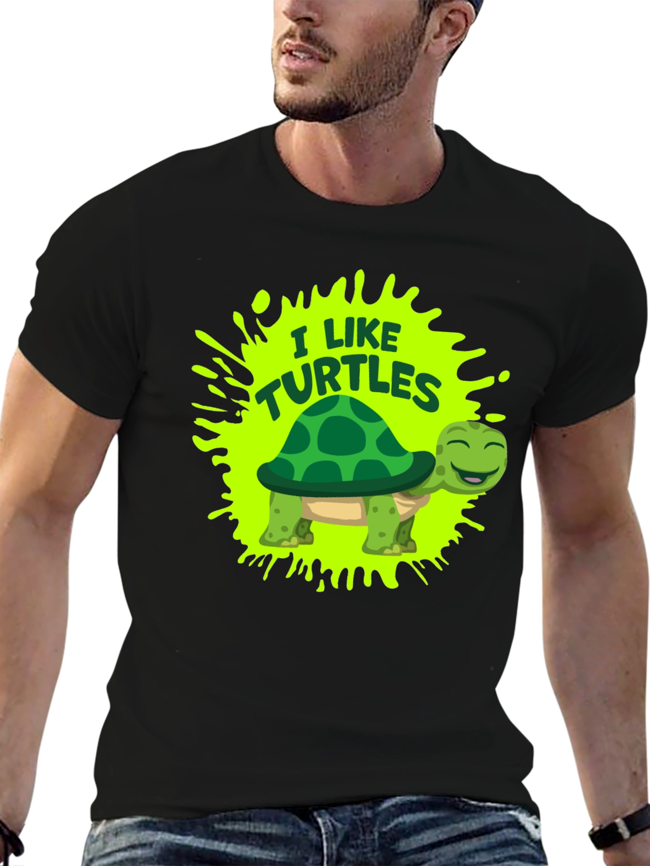 I Like Turtles Graphic Tee - Fun Novelty T-Shirt