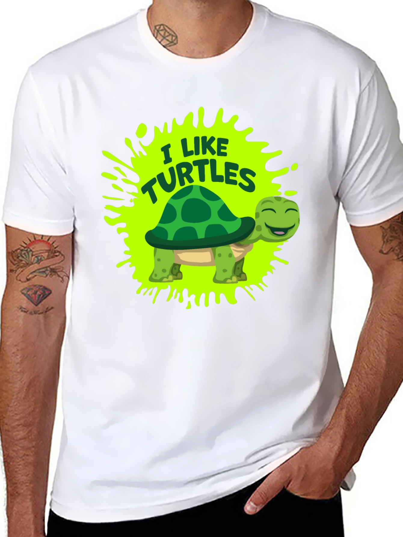 I Like Turtles Graphic Tee - Fun Novelty T-Shirt