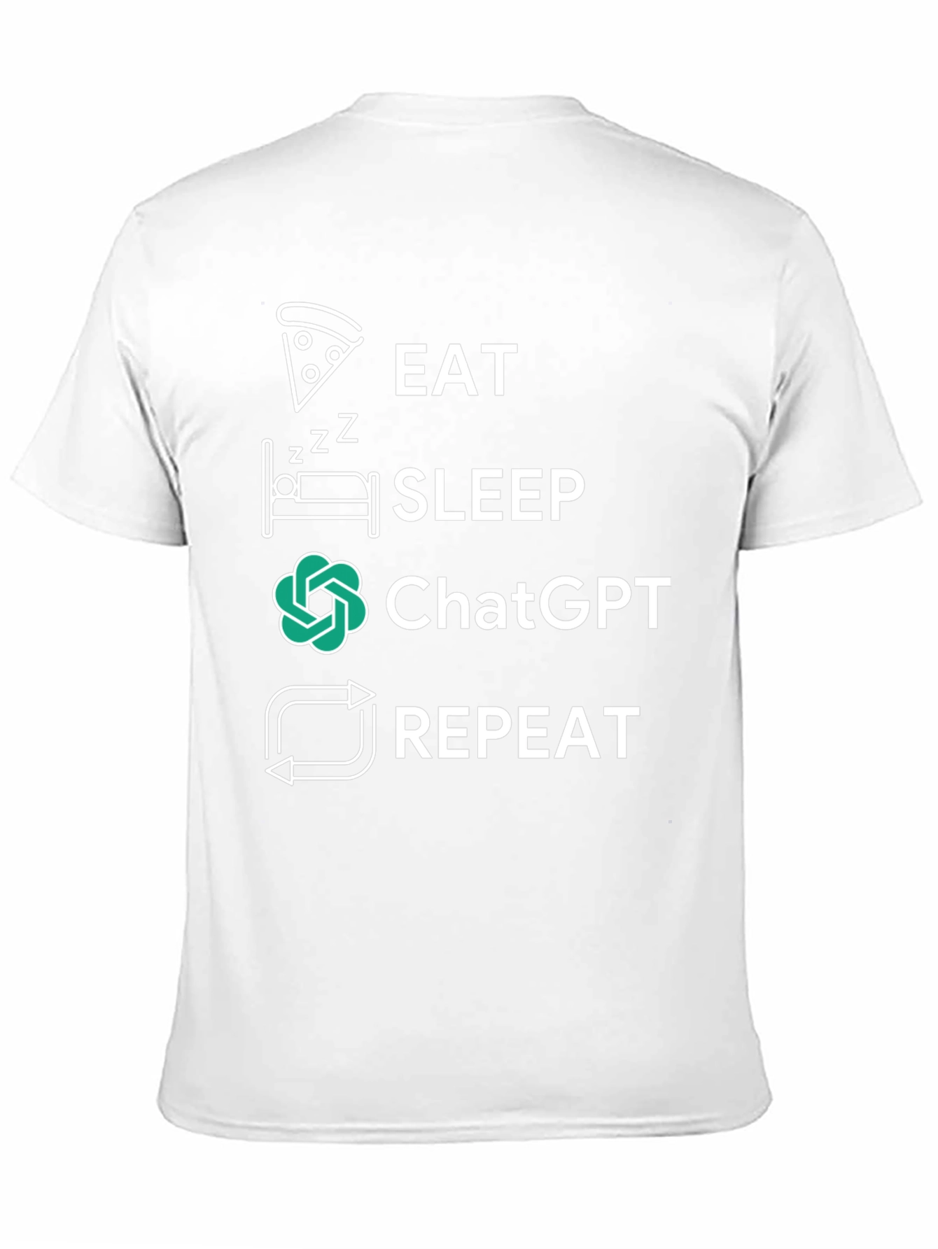 Eat Sleep ChatGPT Repeat Graphic Tee