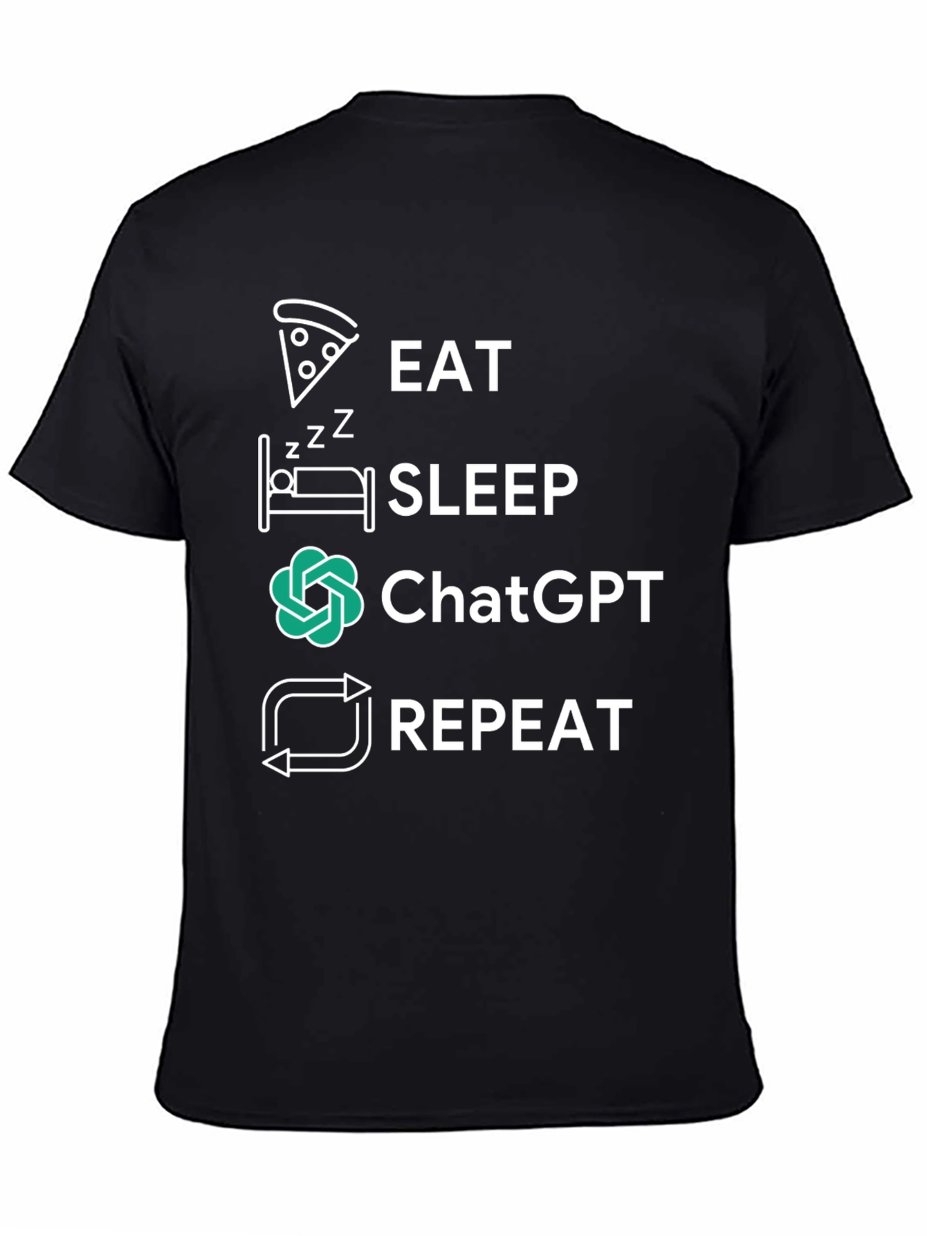Eat Sleep ChatGPT Repeat Graphic Tee