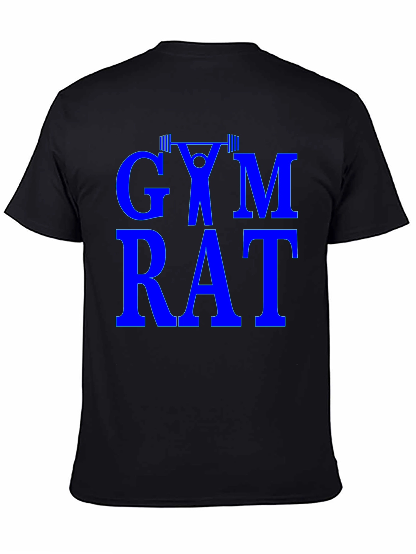 Gym Rat Graphic Tee - Black Cotton Training Shirt