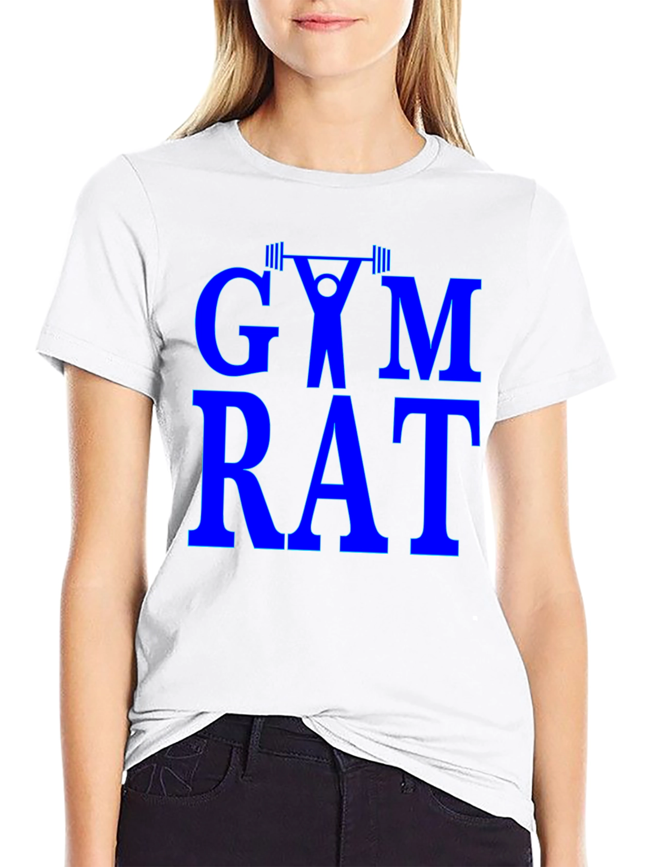 Gym Rat Graphic Tee - Black Cotton Training Shirt