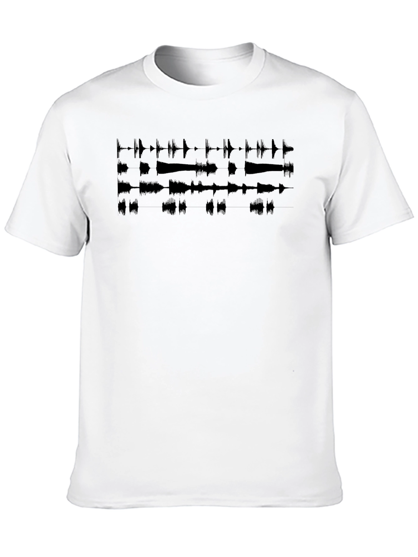Sound Wave Graphic Black T-Shirt