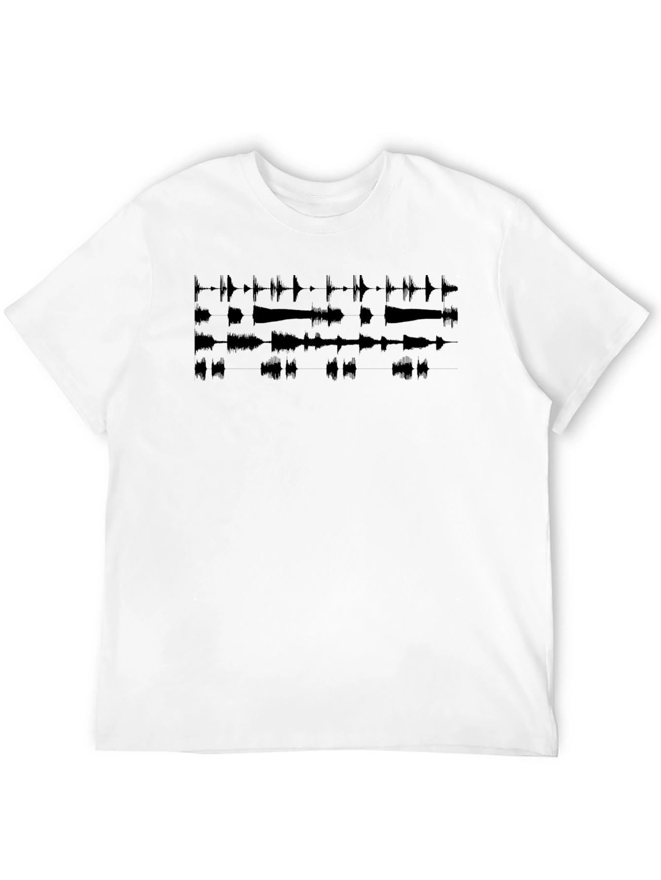 Sound Wave Graphic Black T-Shirt