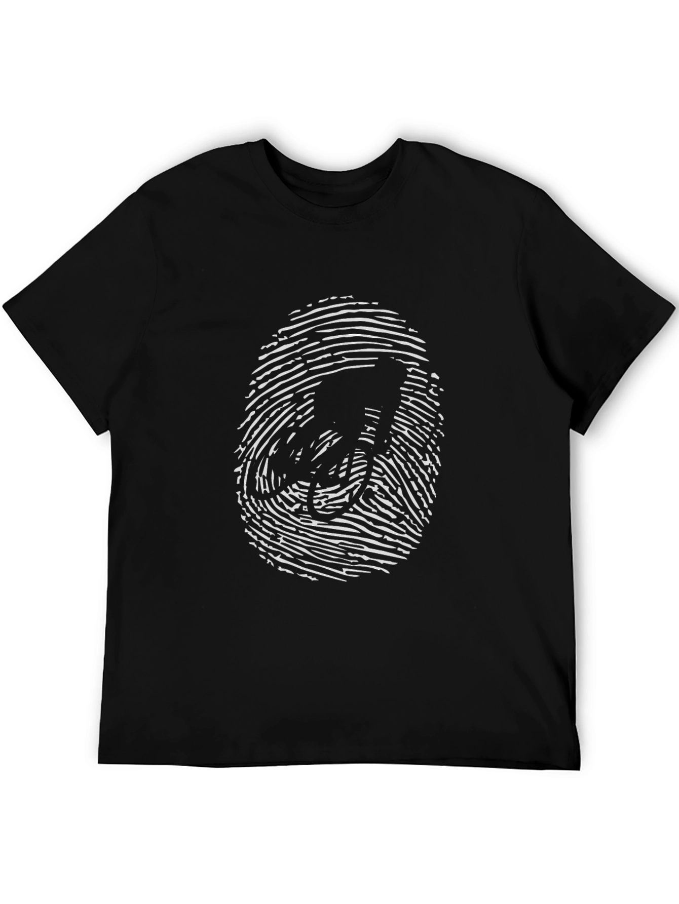 Biker Fingerprint Tee - Unique Graphic T-Shirt