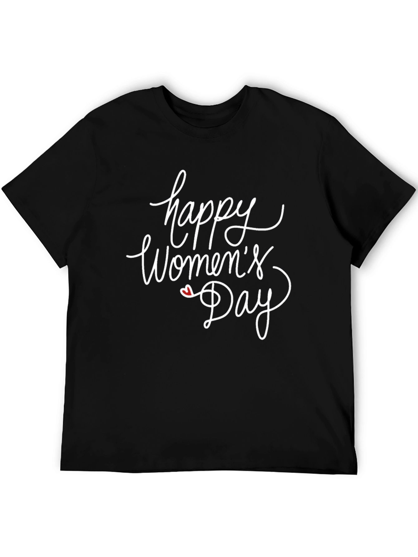 Happy Womens Day Black T-Shirt