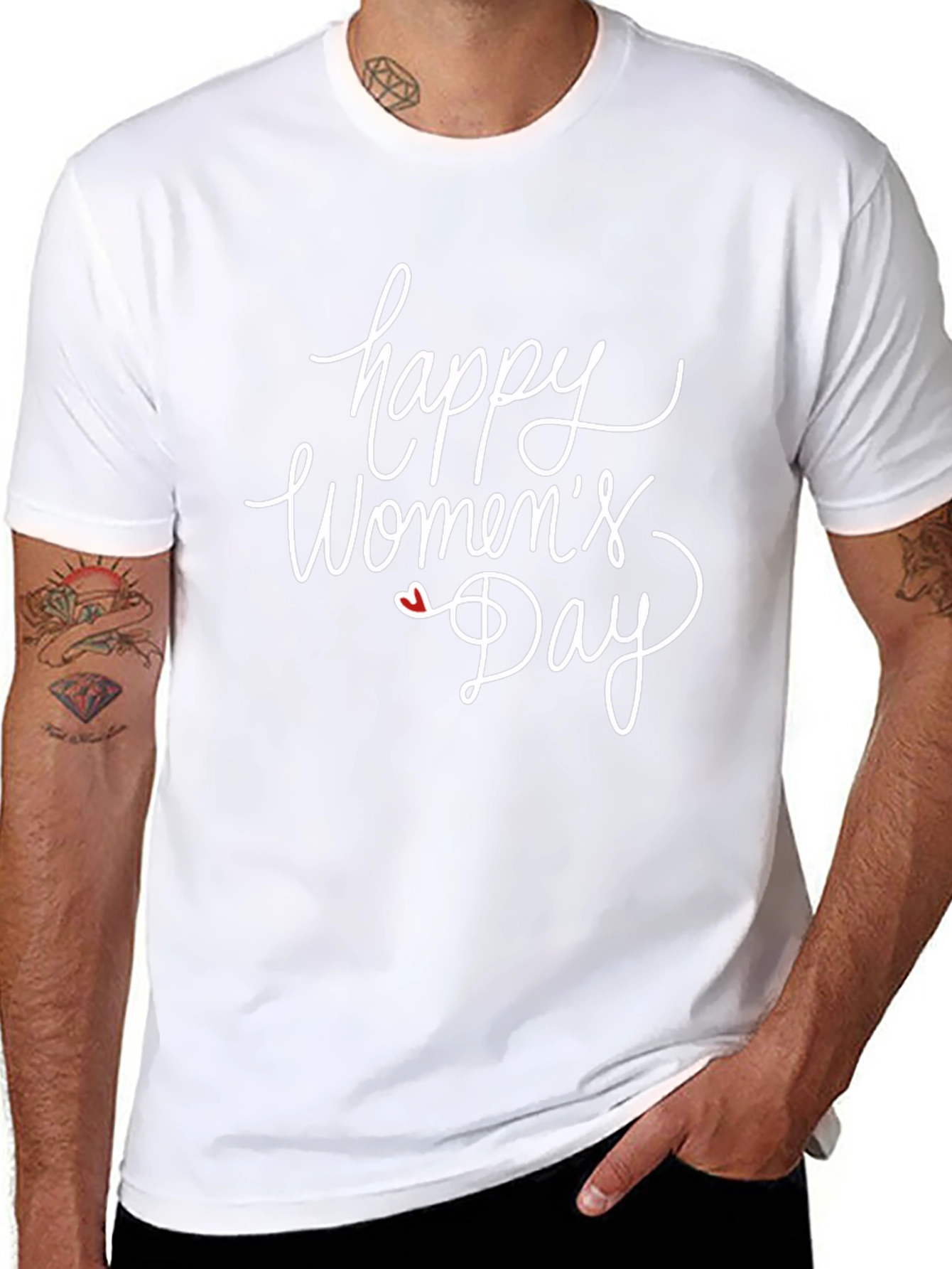 Happy Womens Day Black T-Shirt