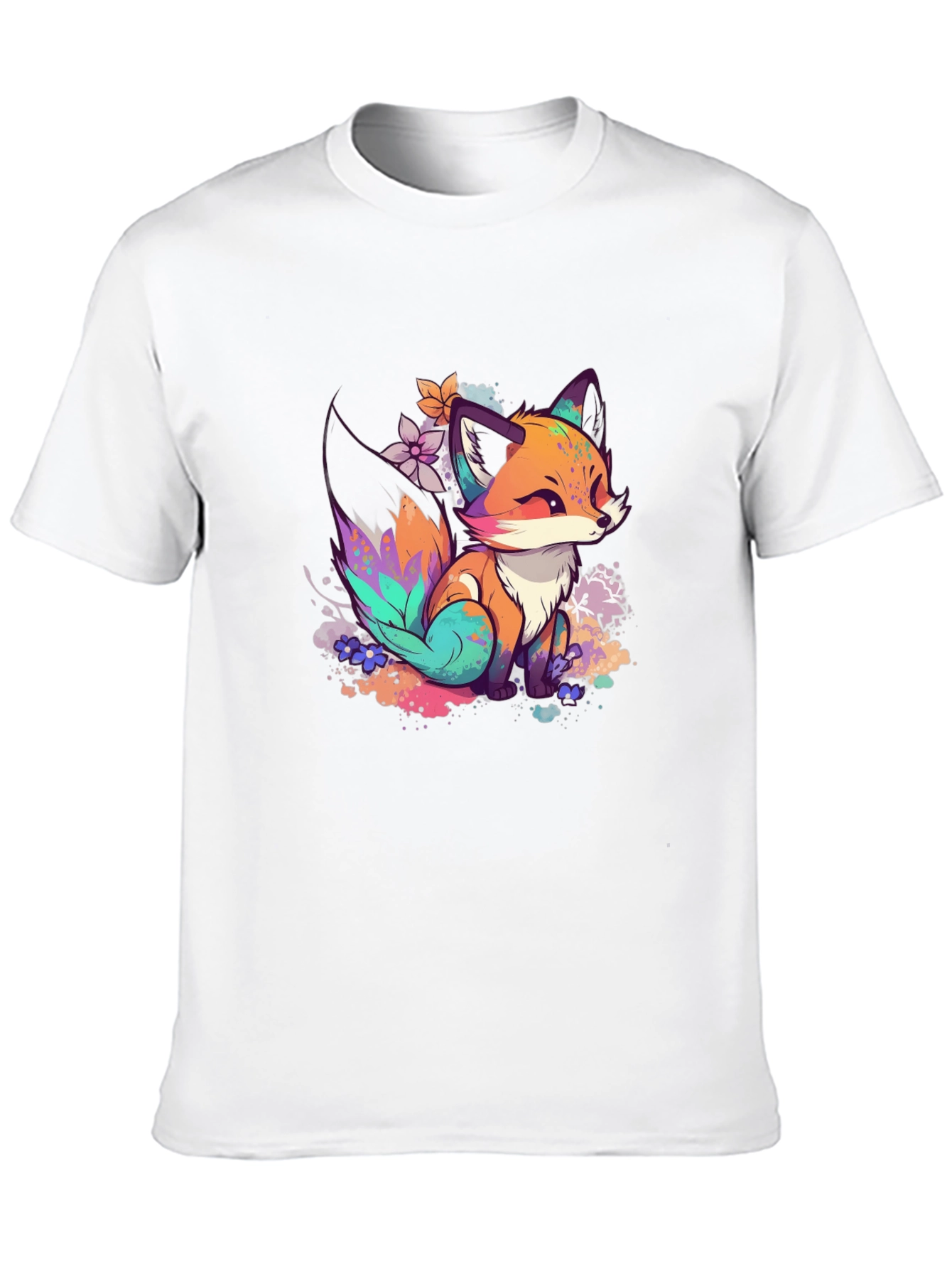 Fox Art Graphic Tee - Black