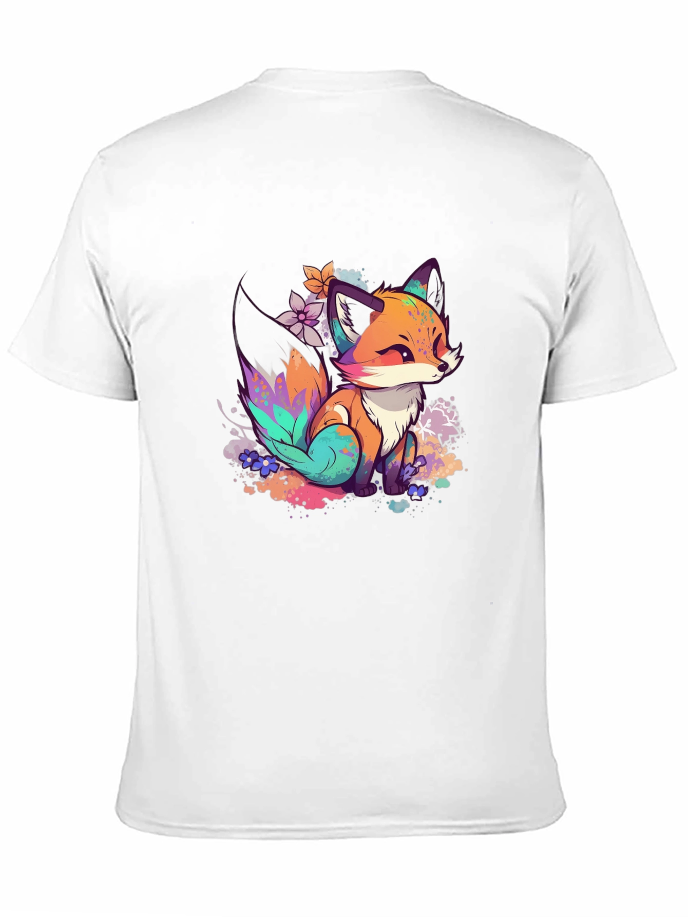 Fox Art Graphic Tee - Black