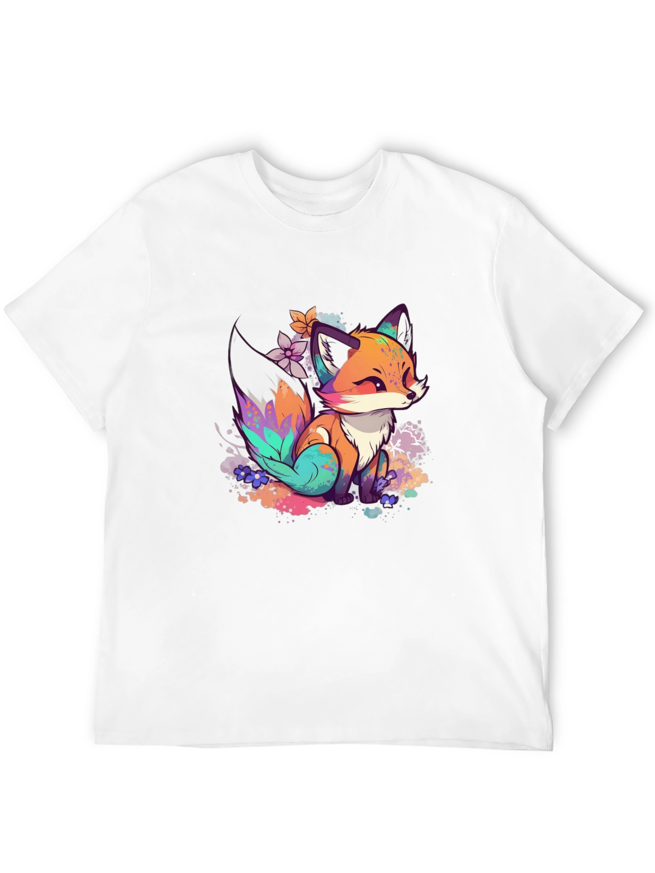 Fox Art Graphic Tee - Black