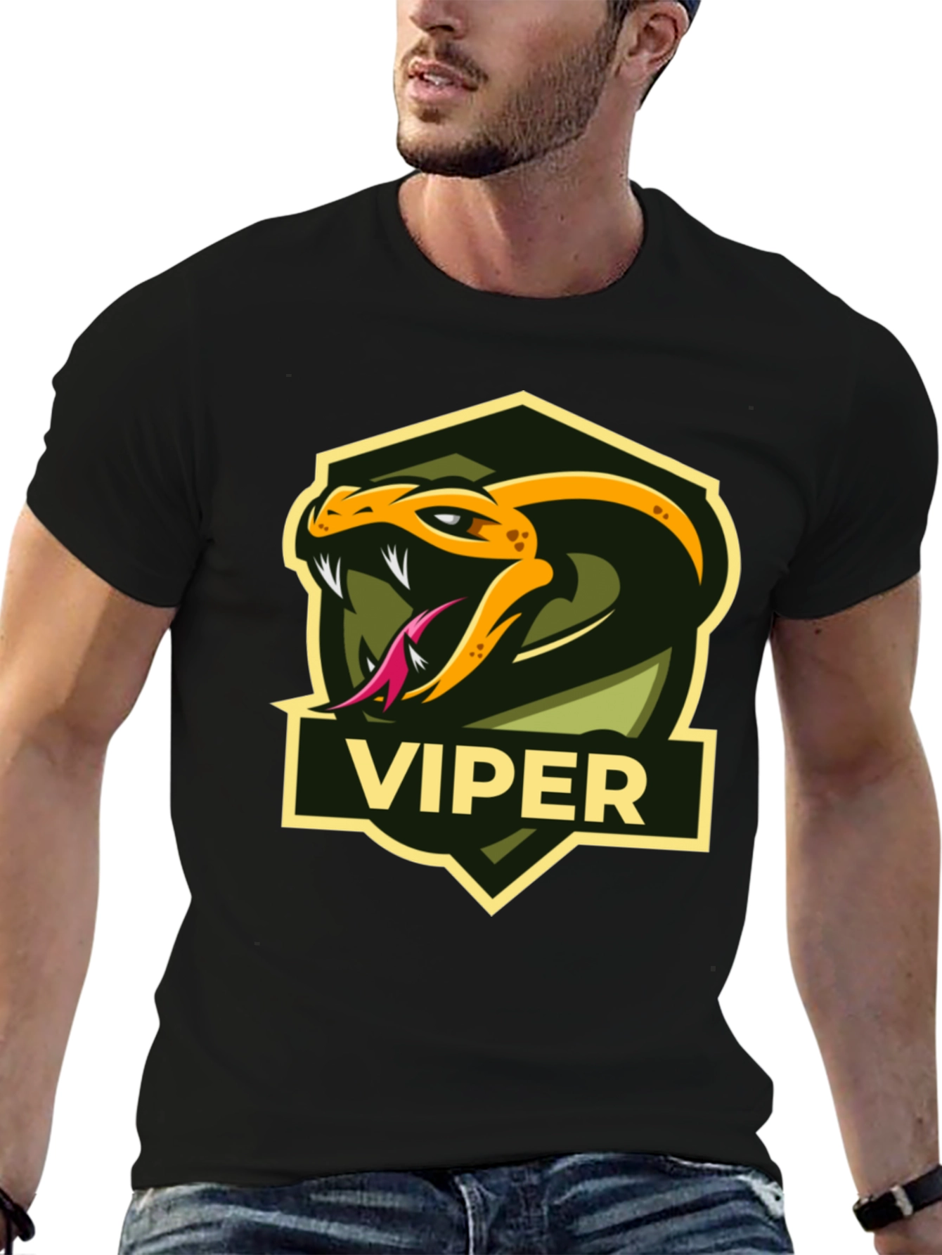 Viper Graphic T-Shirt - Snake Logo Tee