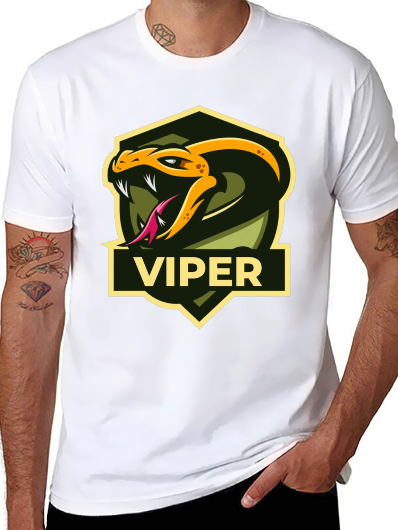 Viper Graphic T-Shirt - Snake Logo Tee