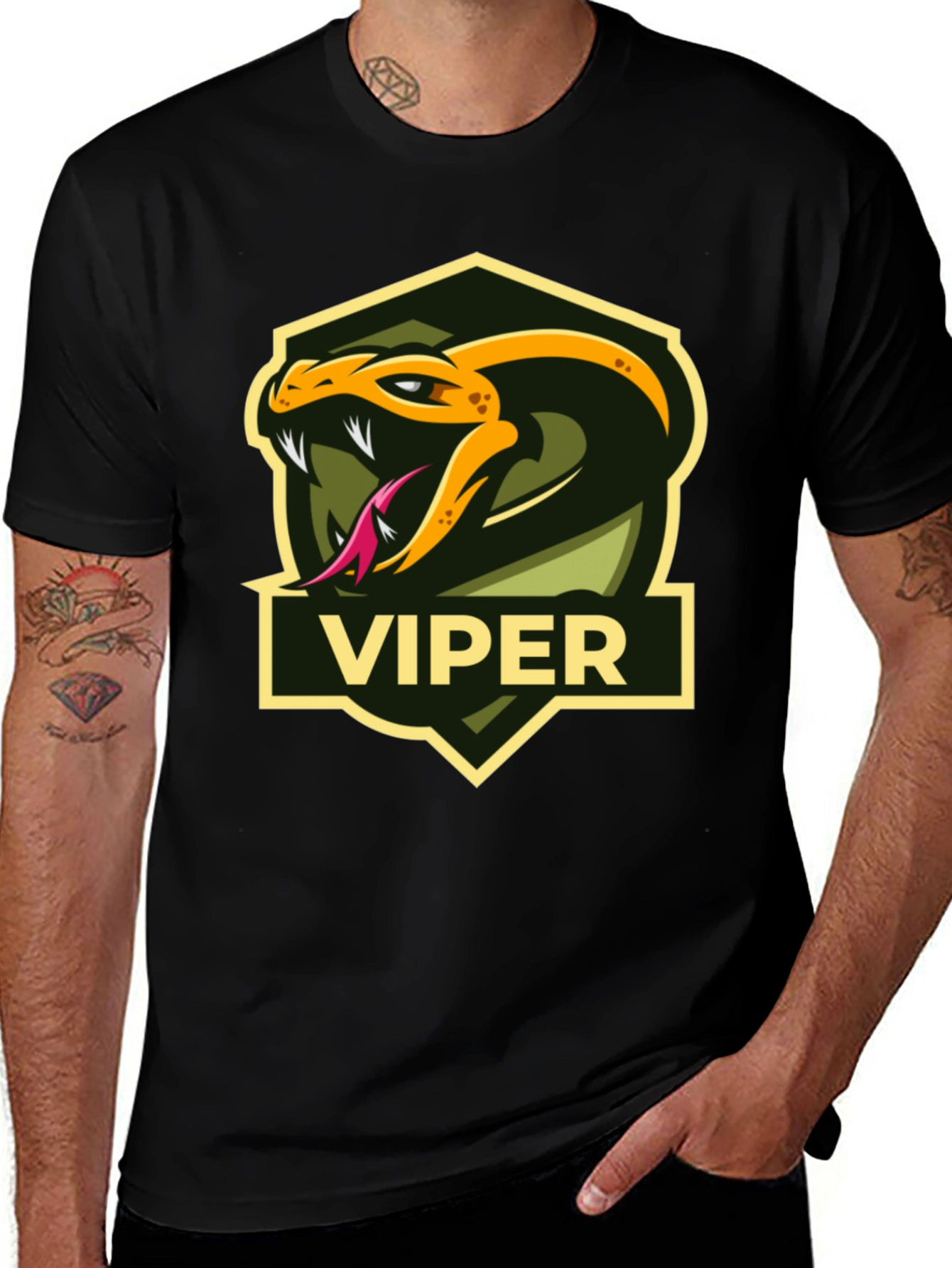 Viper Graphic T-Shirt - Snake Logo Tee