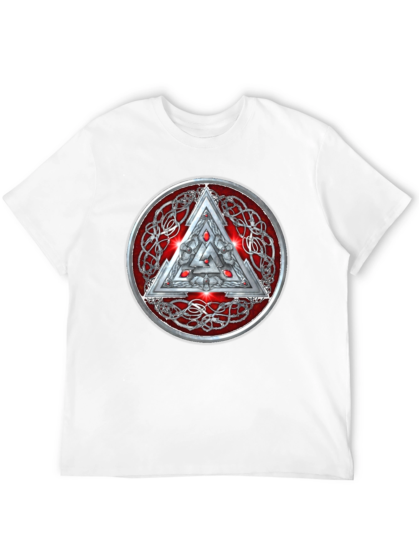 Valknut Knot Viking Triangle Graphic T-Shirt
