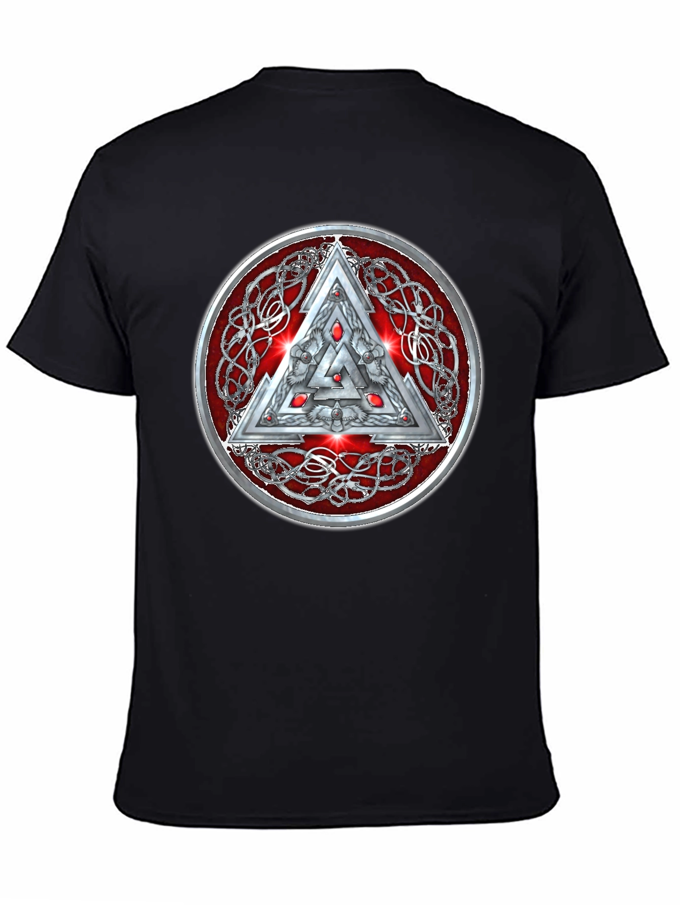 Valknut Knot Viking Triangle Graphic T-Shirt