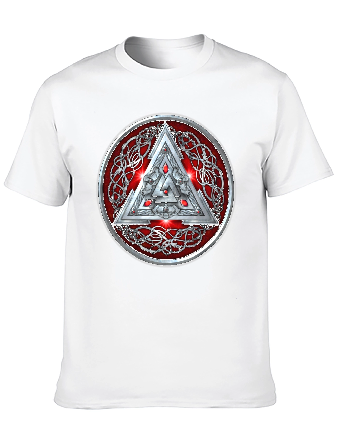 Valknut Knot Viking Triangle Graphic T-Shirt