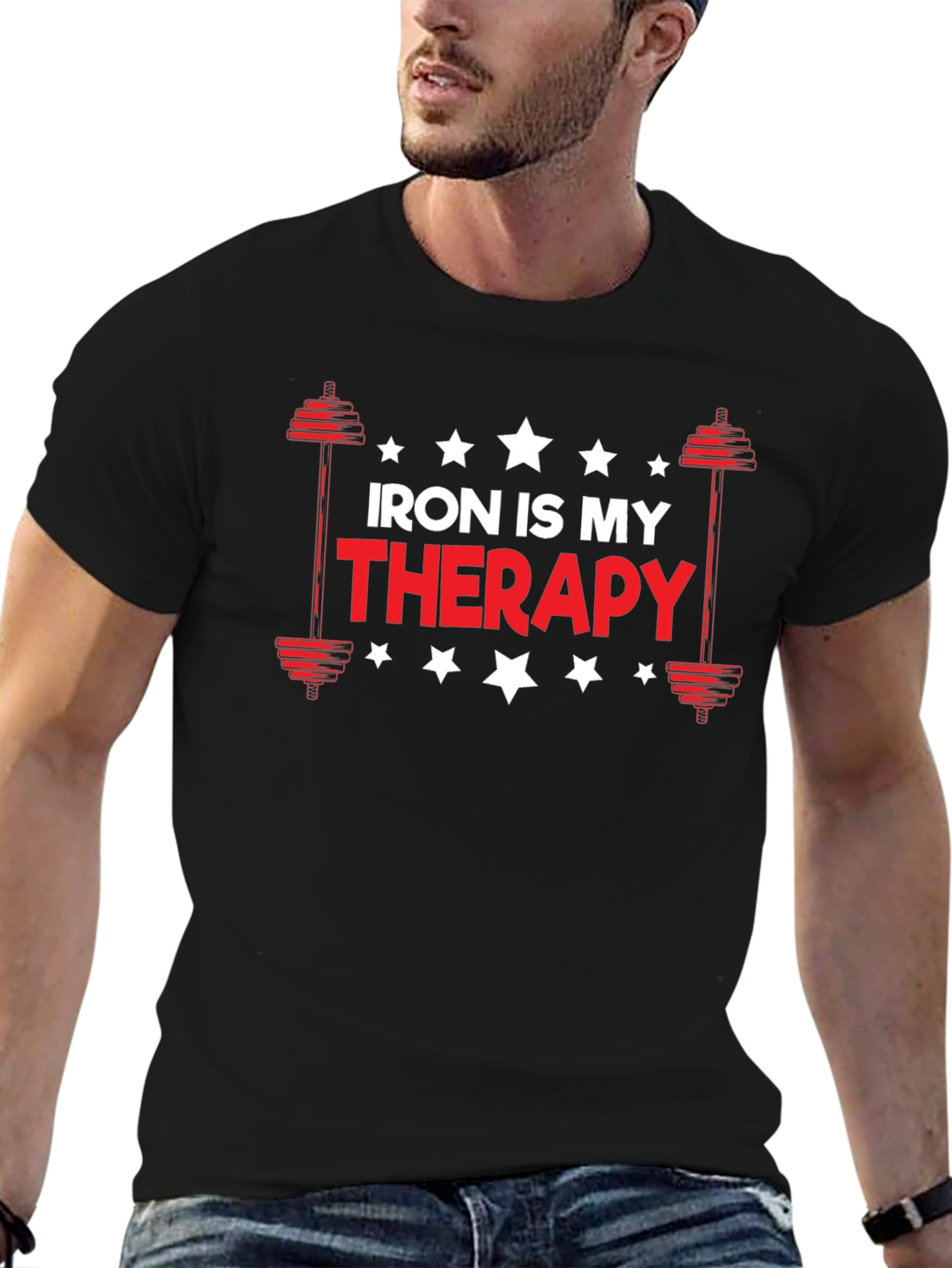 Iron is My Therapy Gym Workout T-Shirt