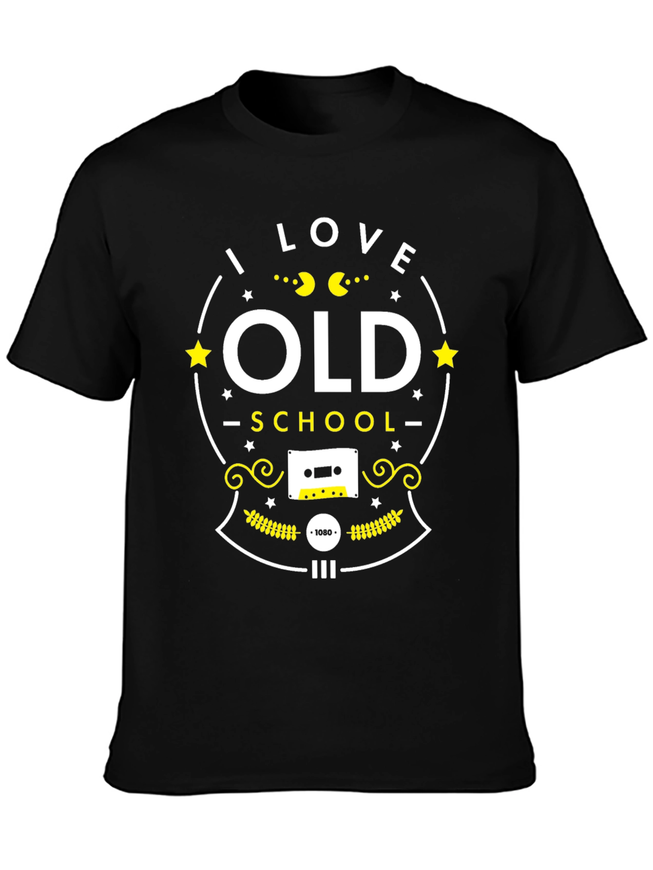 Retro Old School T-Shirt - Black