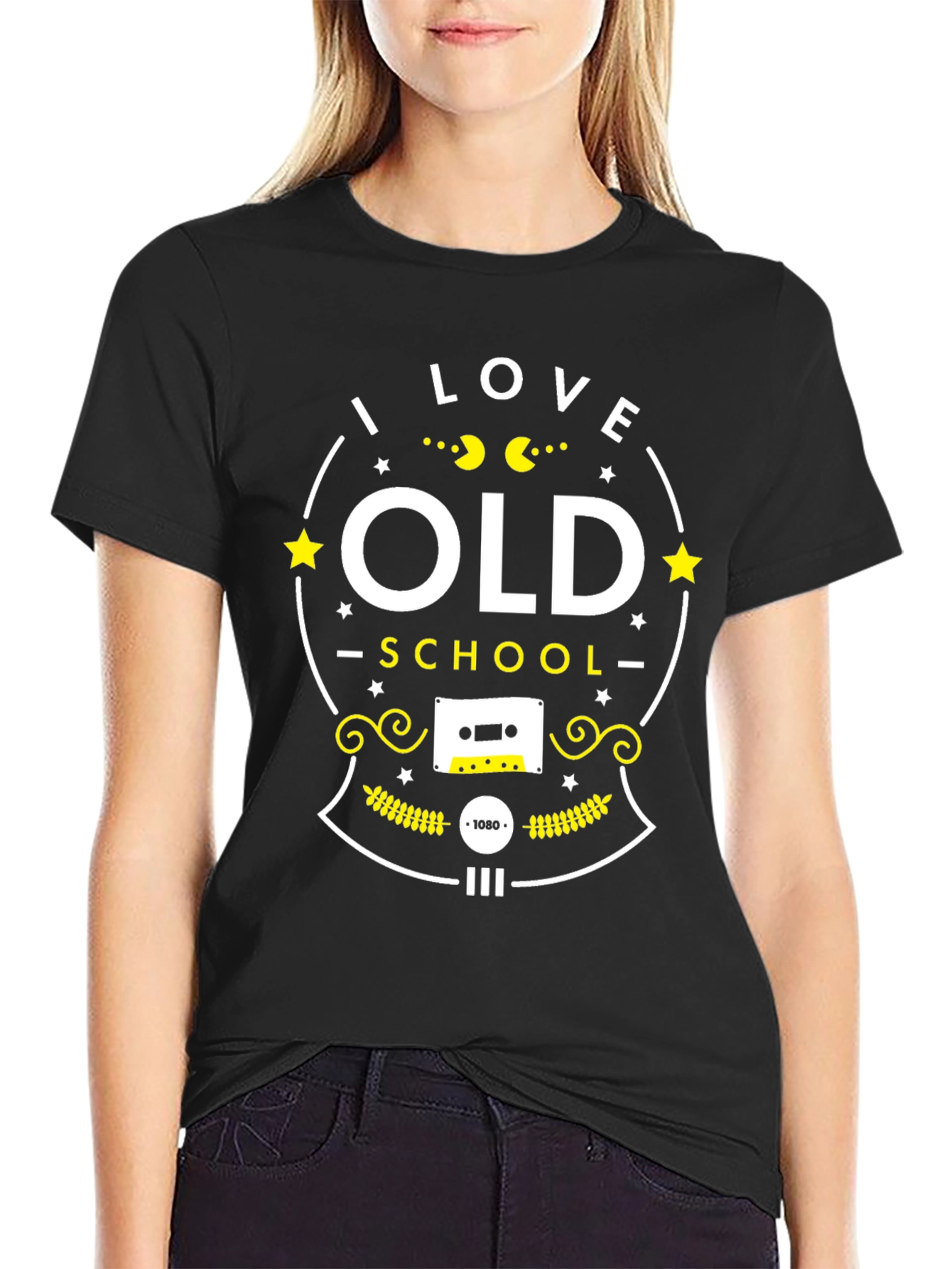 Retro Old School T-Shirt - Black