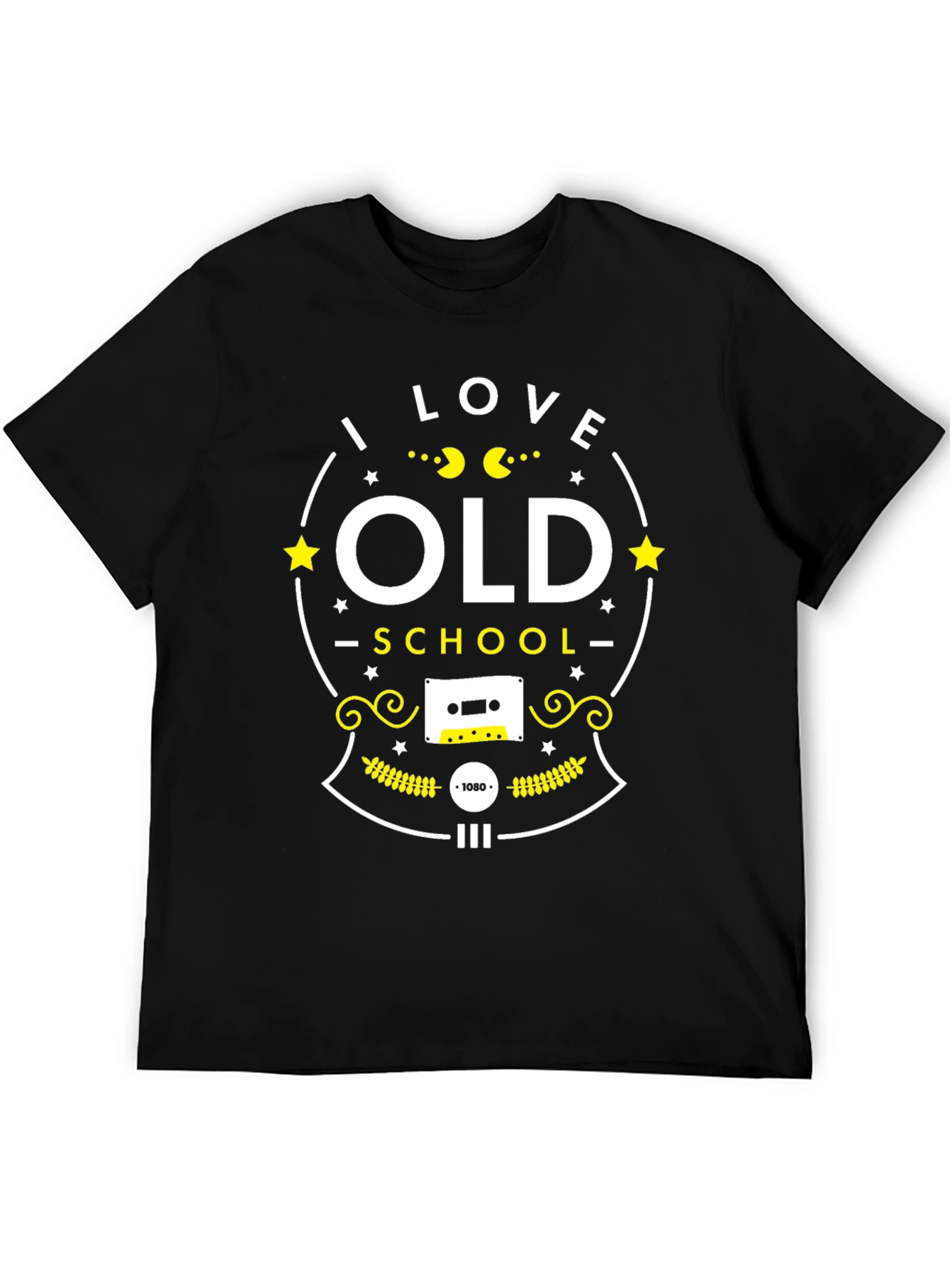 Retro Old School T-Shirt - Black