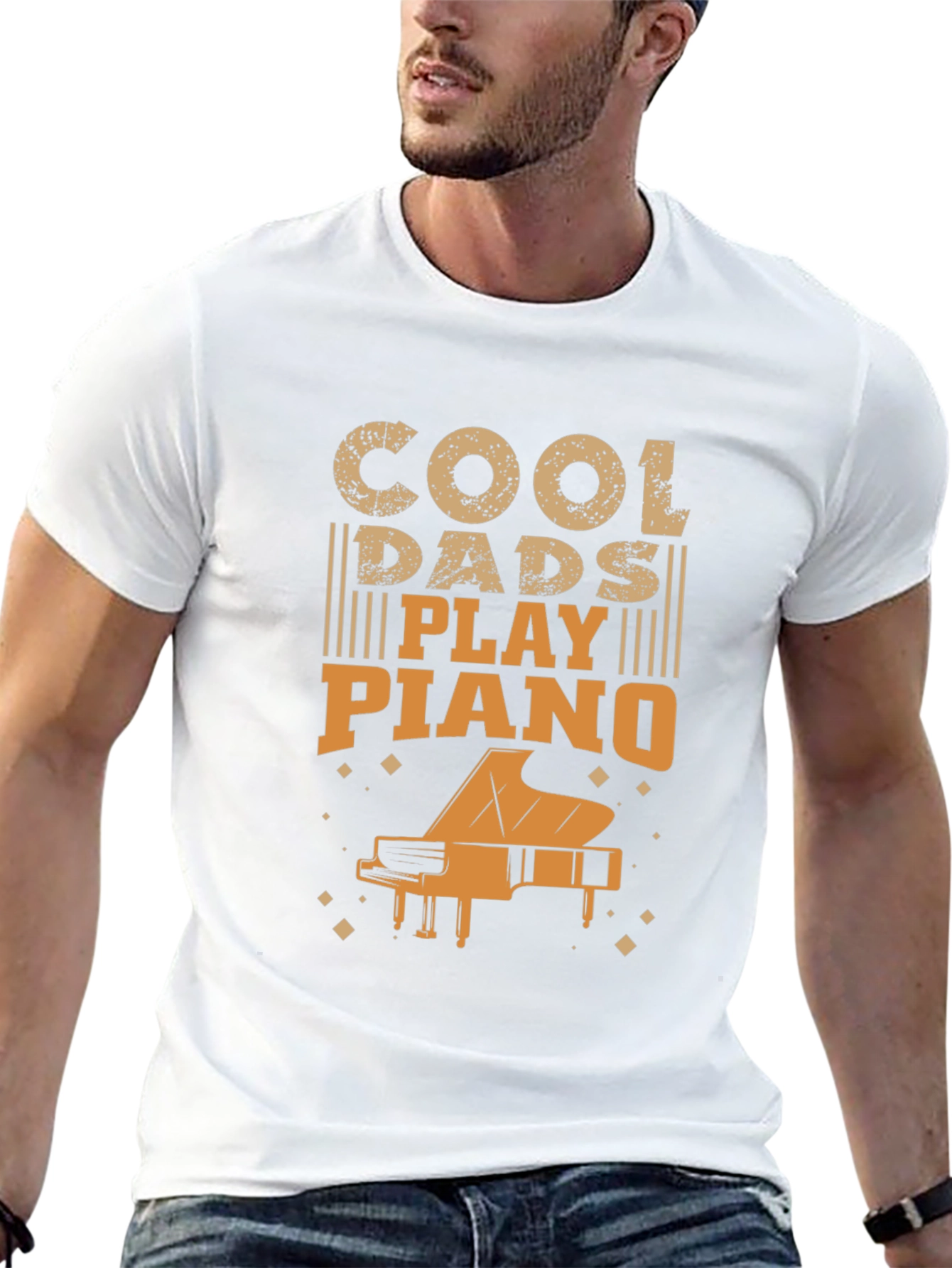 Cool Dads Play Piano Graphic Tee
