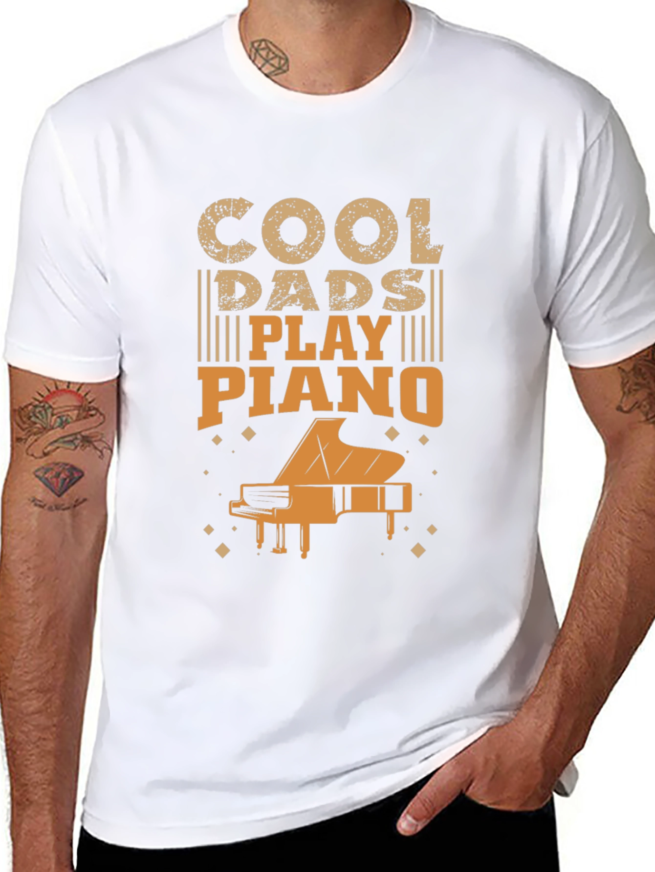 Cool Dads Play Piano Graphic Tee