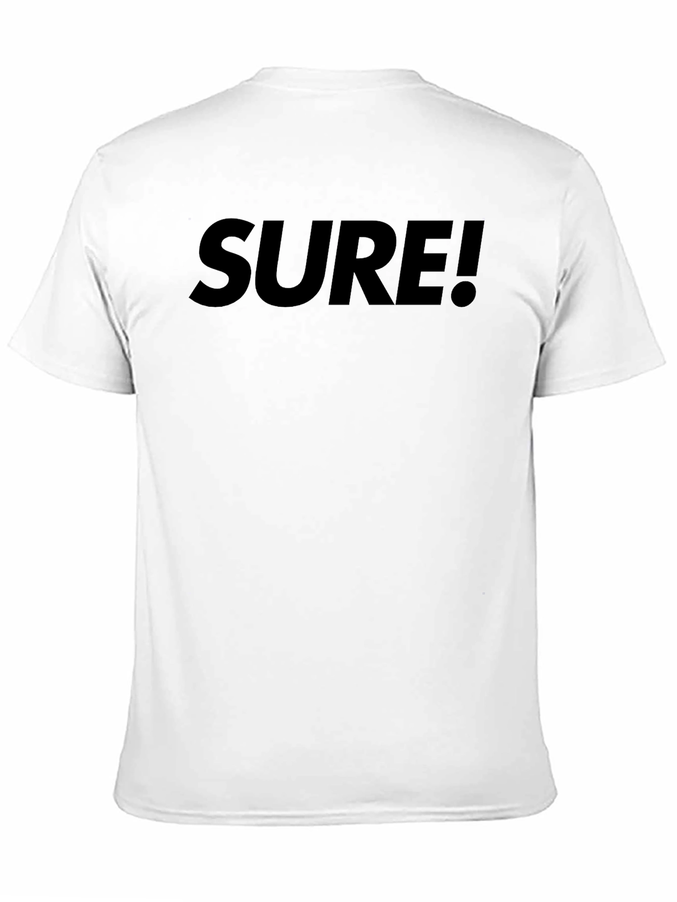 Sure! Black Graphic Tee - Casual Comfort