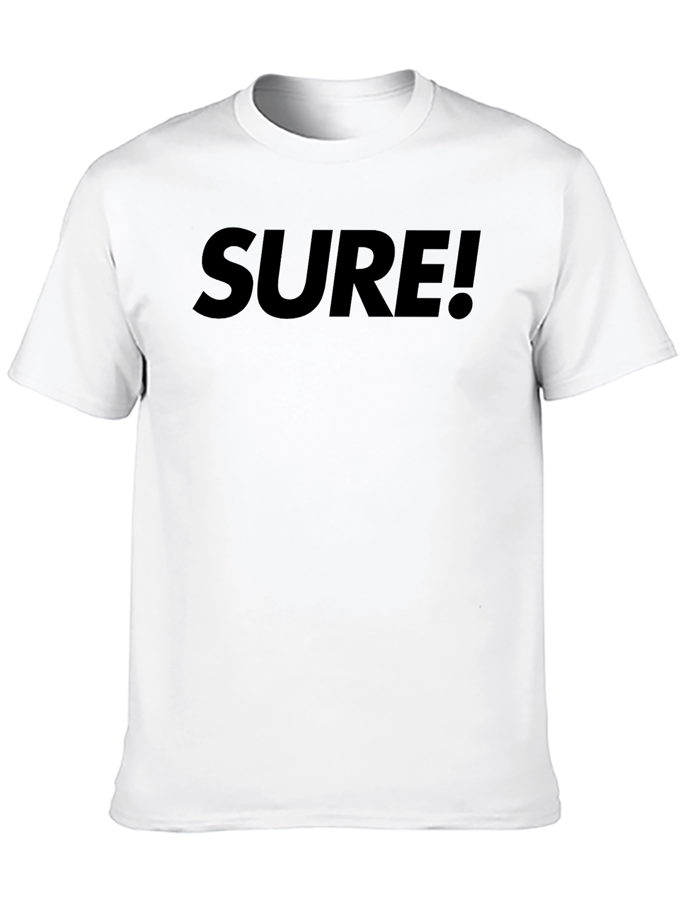 Sure! Black Graphic Tee - Casual Comfort