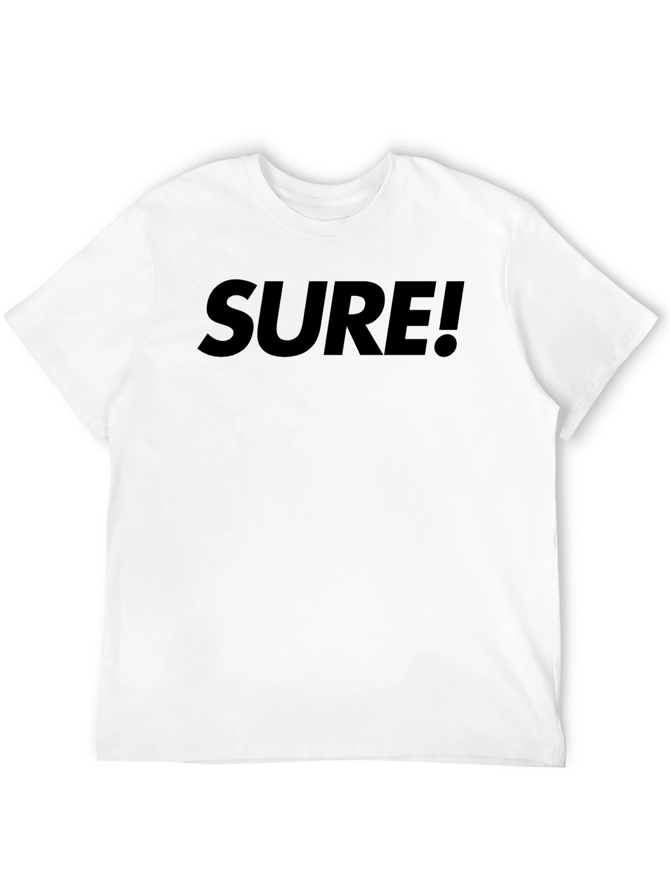 Sure! Black Graphic Tee - Casual Comfort