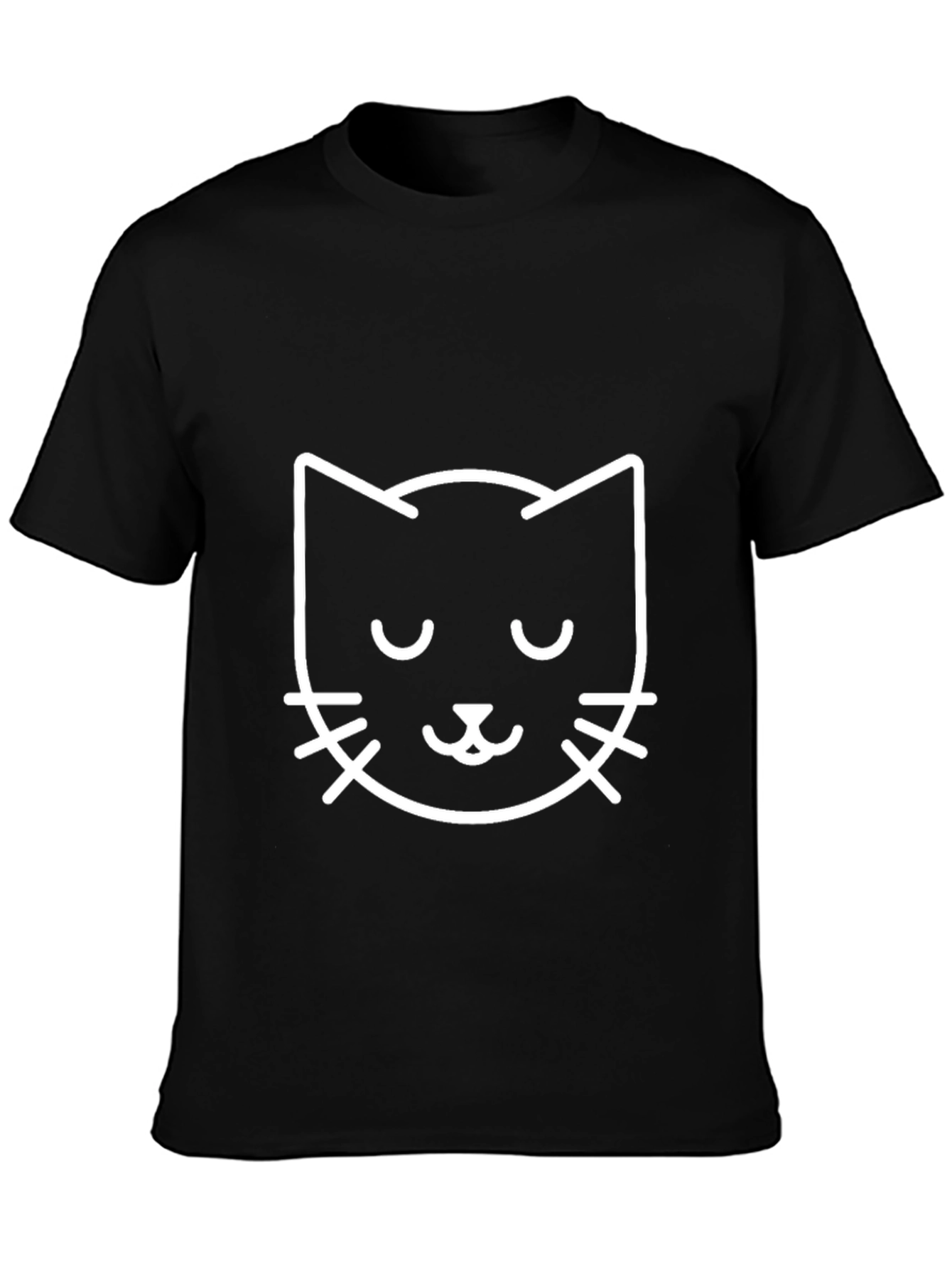 Cool Cat Graphic Tee - Black Cotton Blend Shirt