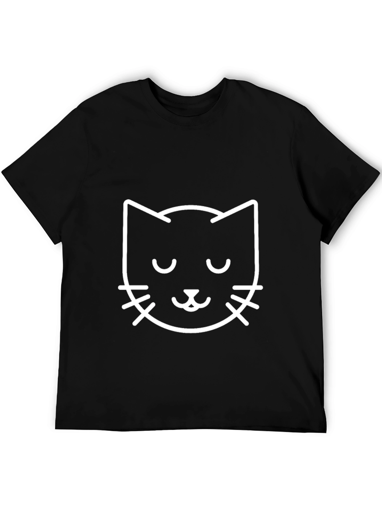 Cool Cat Graphic Tee - Black Cotton Blend Shirt