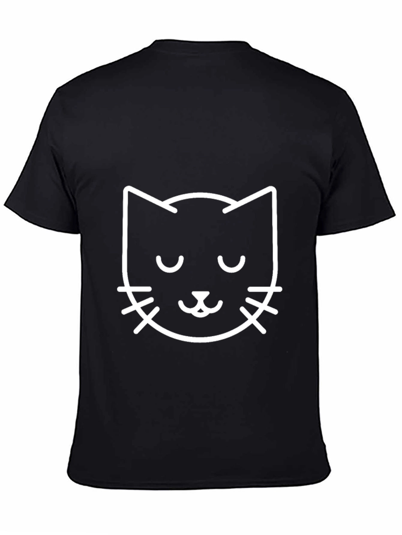 Cool Cat Graphic Tee - Black Cotton Blend Shirt