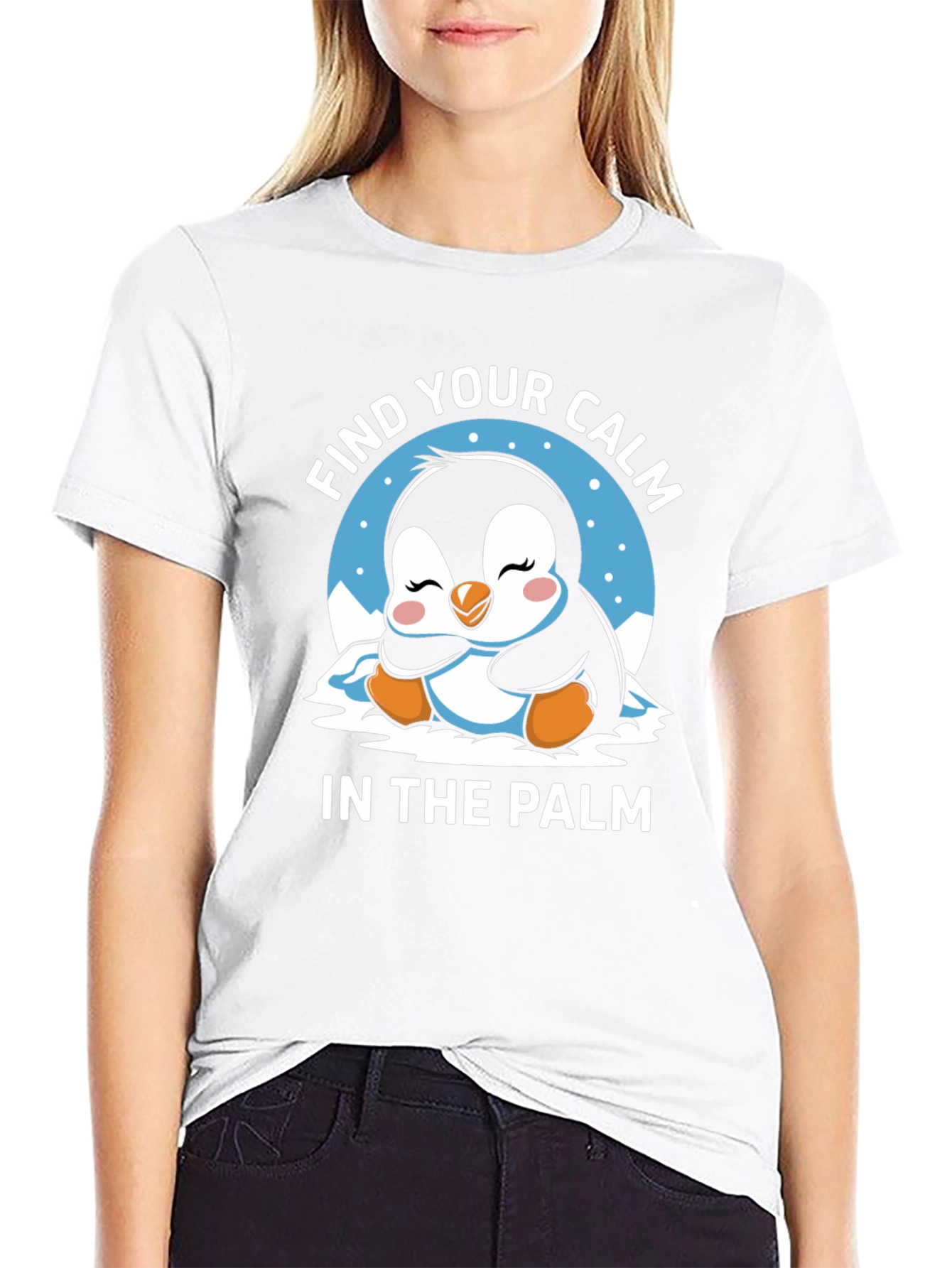 Find Your Calm Penguin T-Shirt