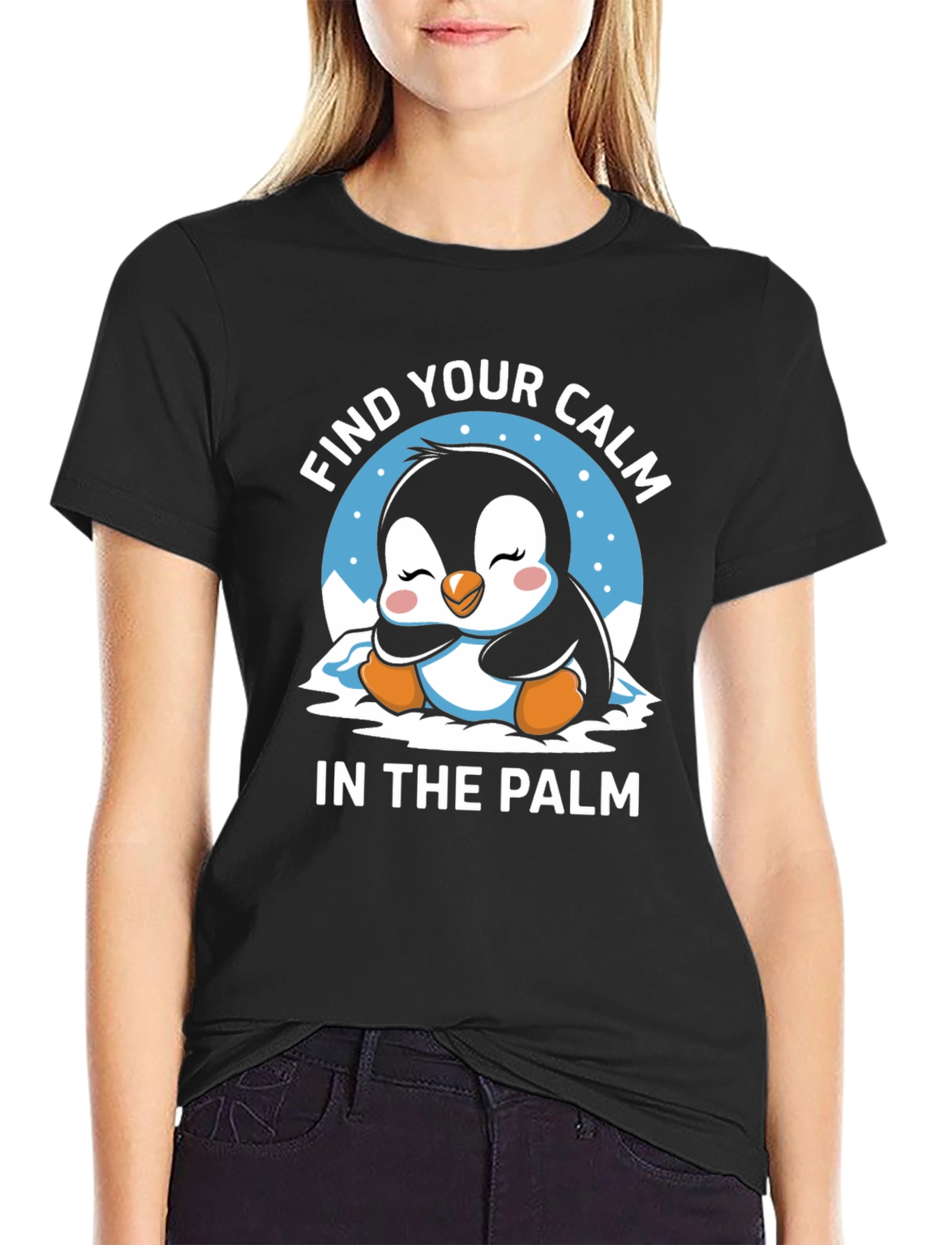 Find Your Calm Penguin T-Shirt