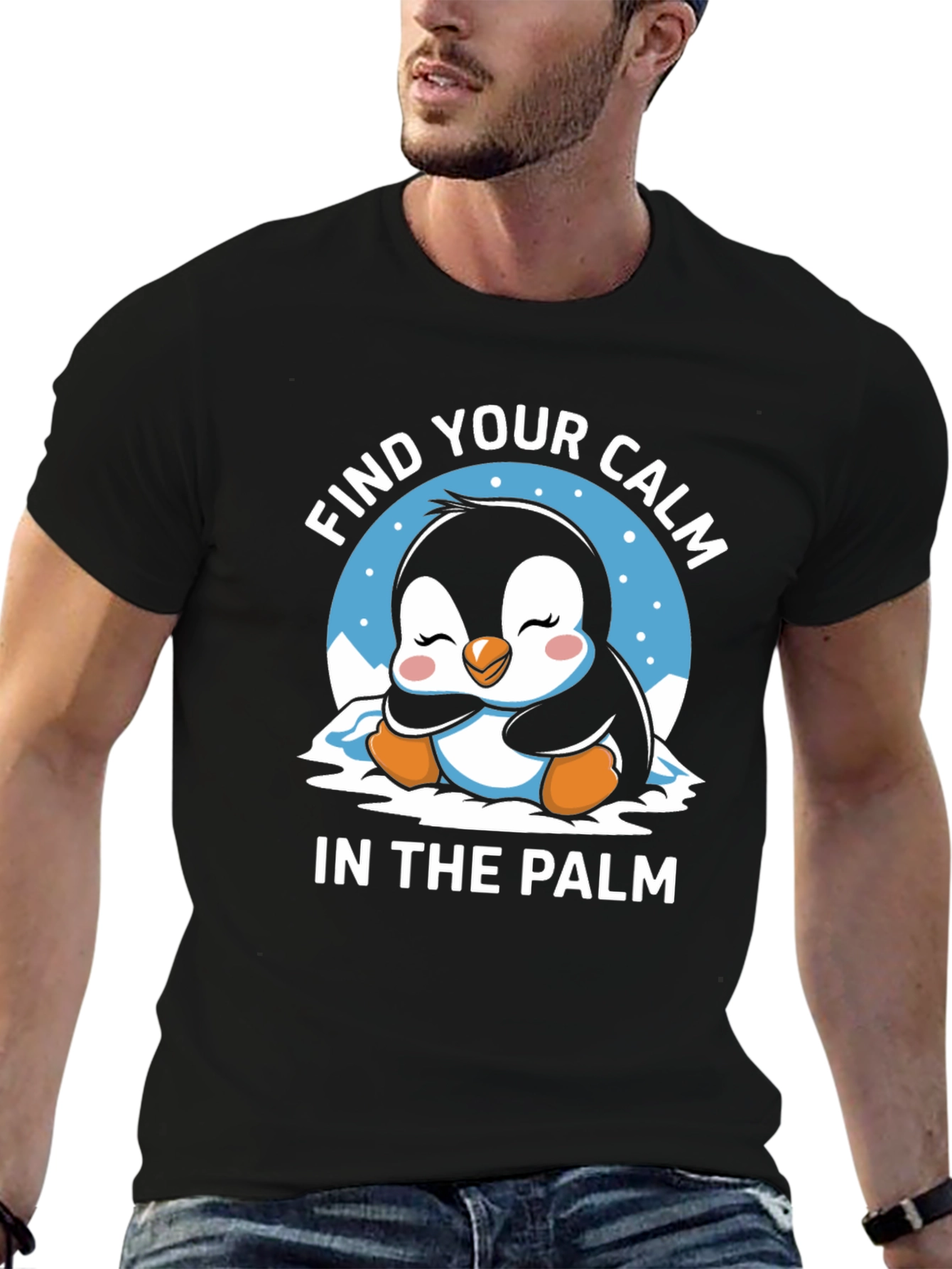 Find Your Calm Penguin T-Shirt