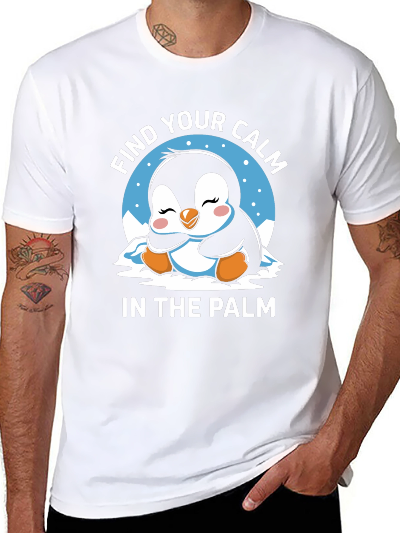 Find Your Calm Penguin T-Shirt