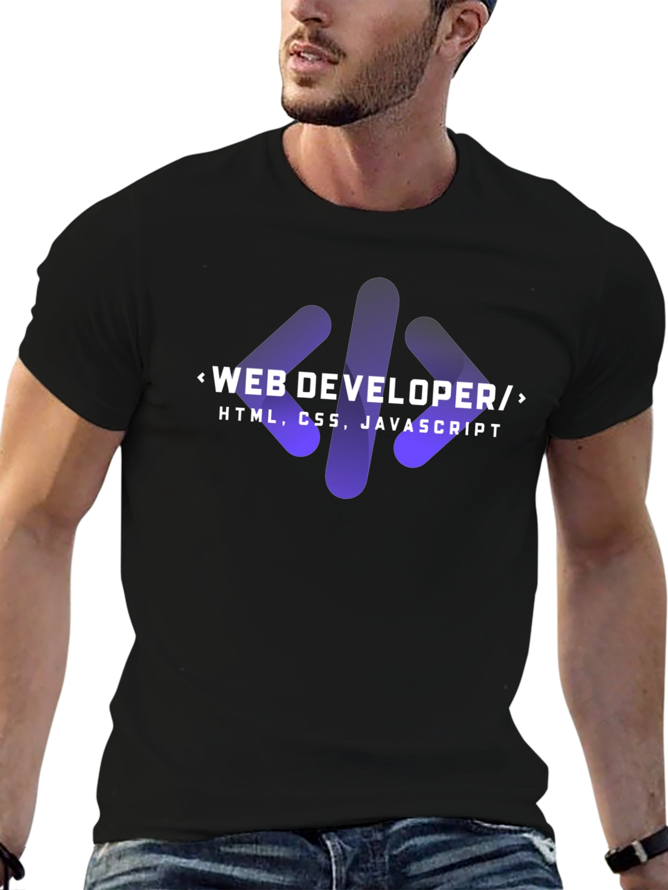Web Developer Coder T-Shirt - HTML CSS JavaScript