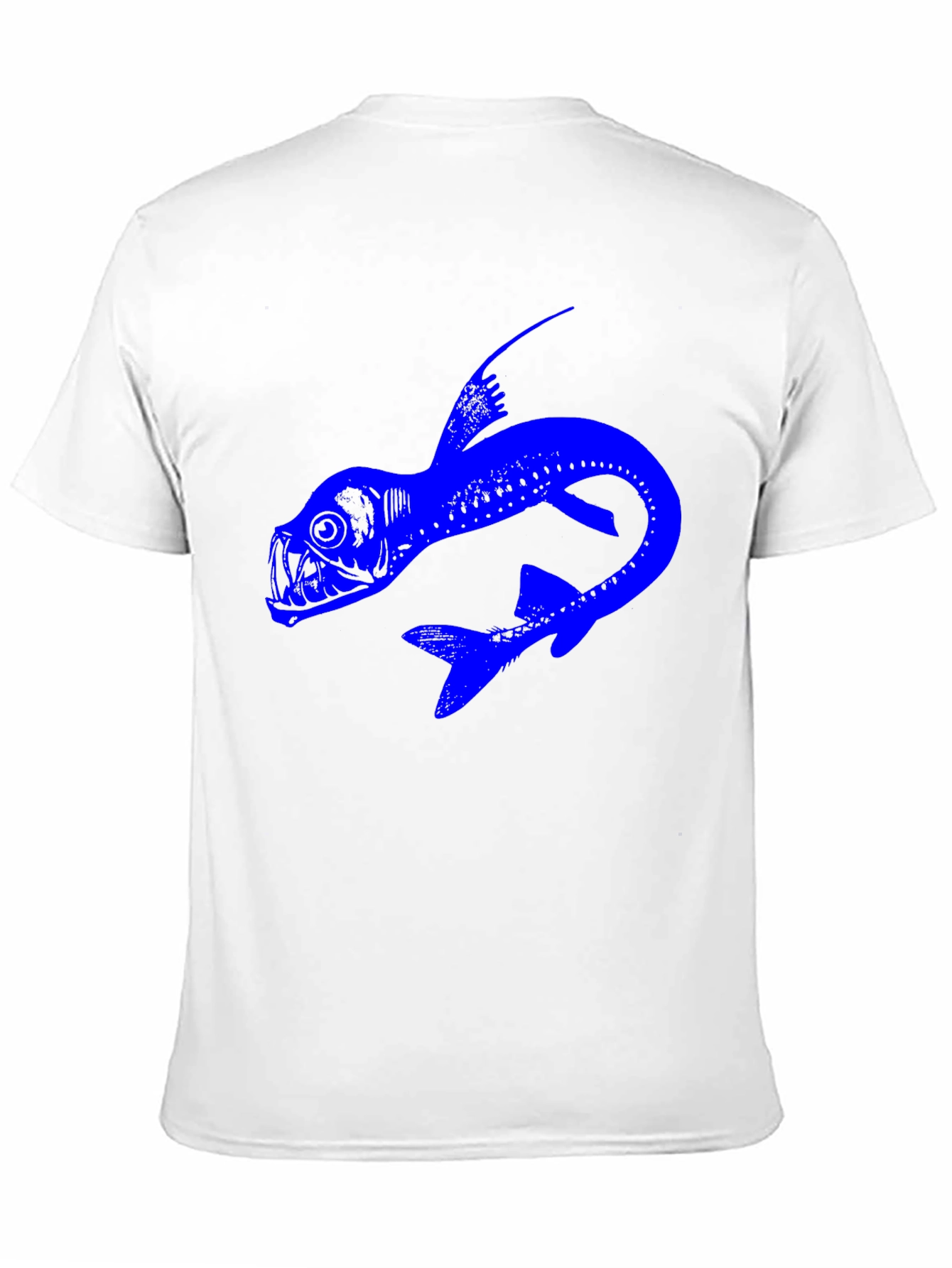 Blue Fish Graphic Black T-Shirt