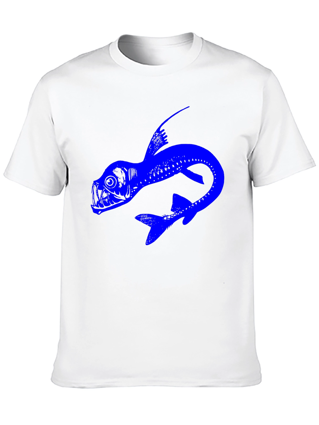 Blue Fish Graphic Black T-Shirt