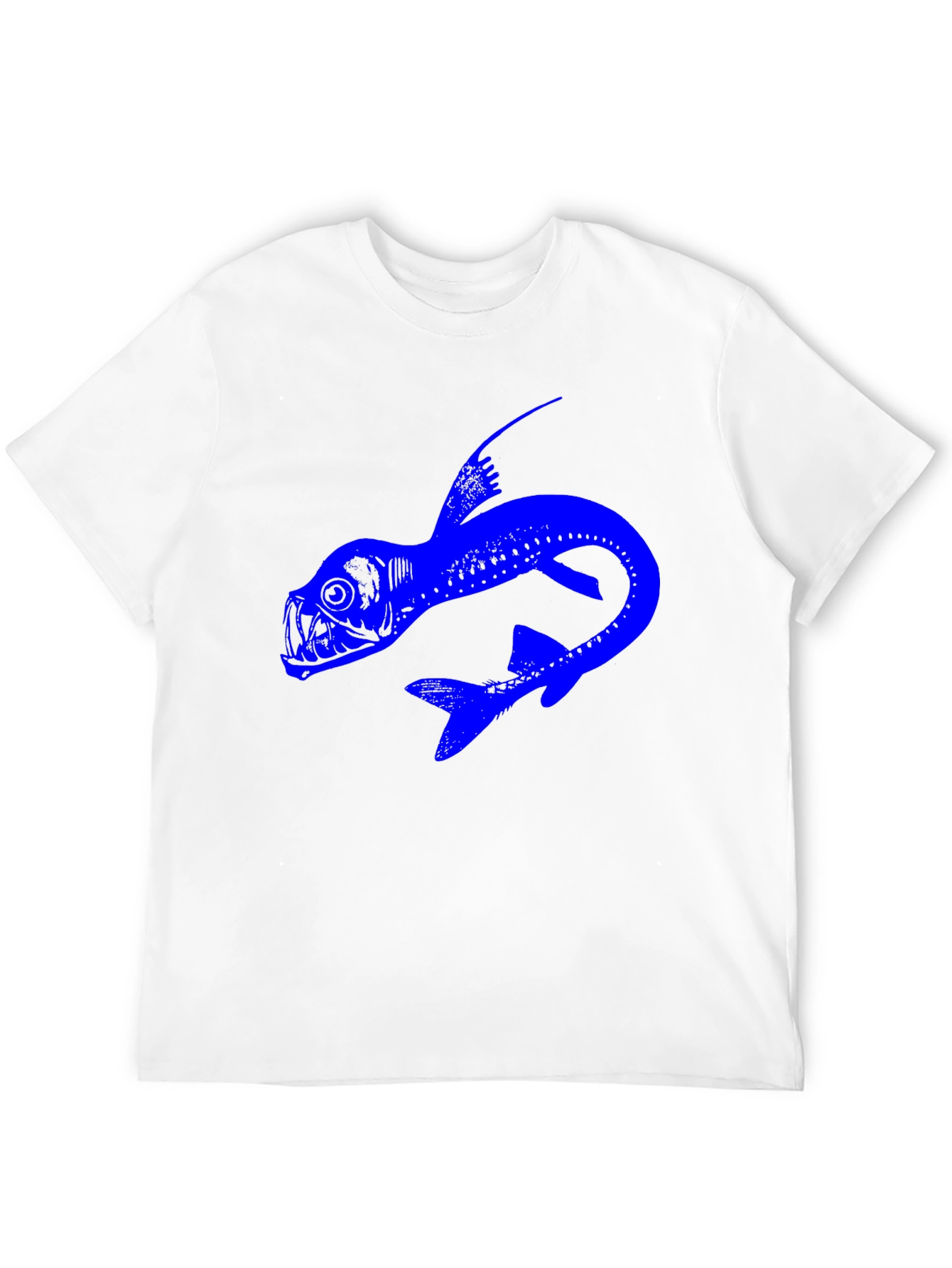 Blue Fish Graphic Black T-Shirt