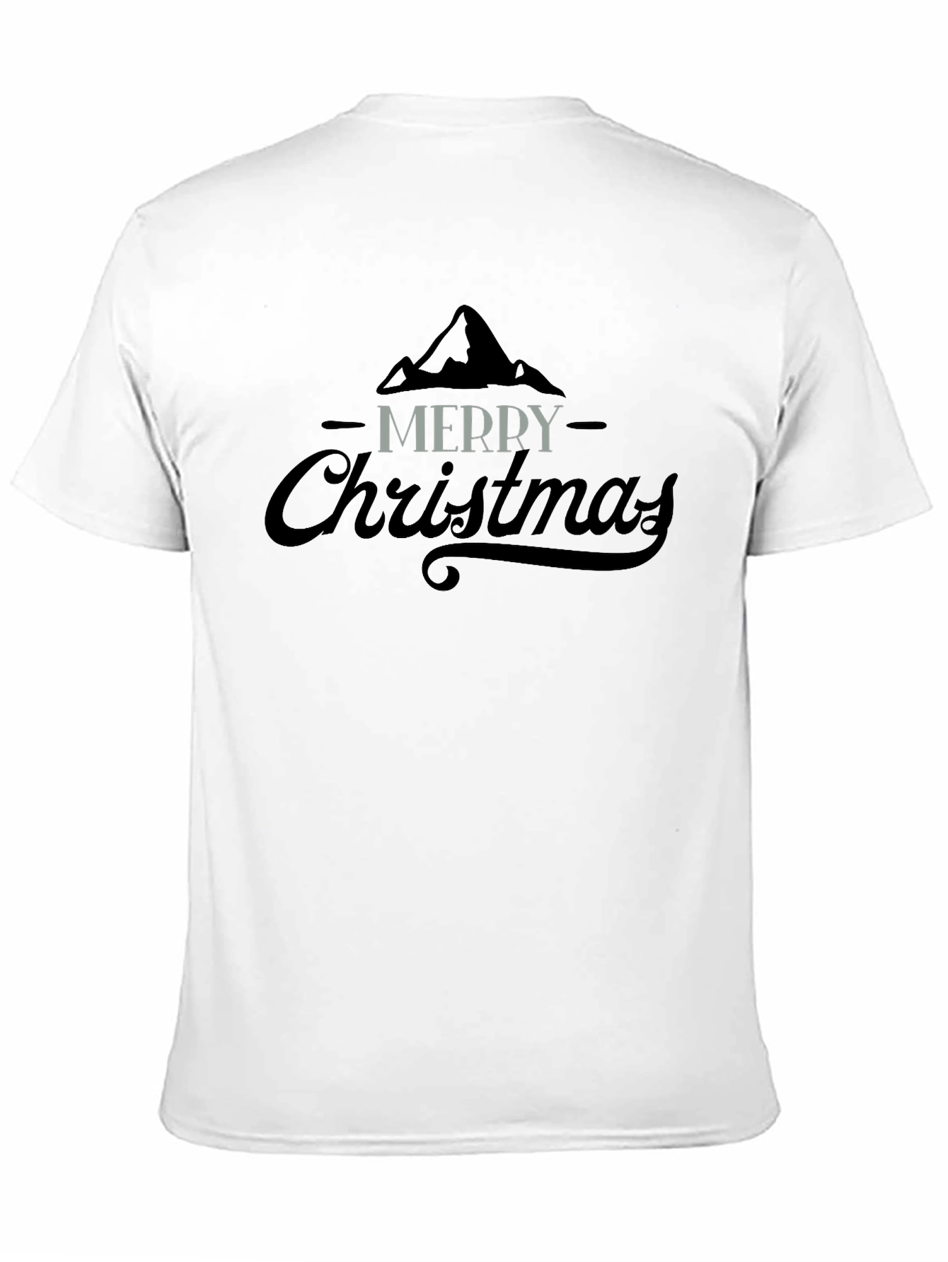 Merry Christmas Graphic Tee - Black Cotton Blend